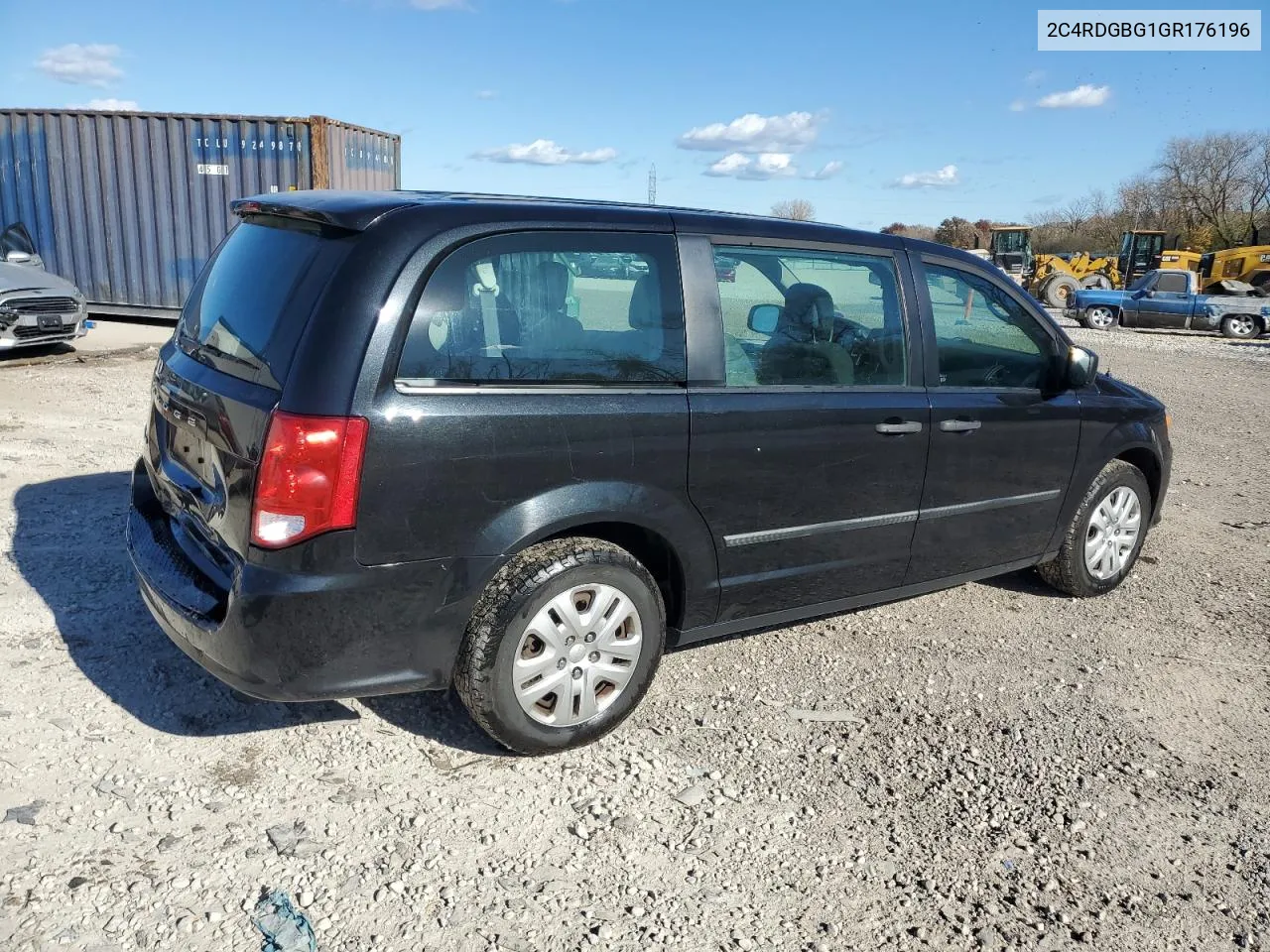 2016 Dodge Grand Caravan Se VIN: 2C4RDGBG1GR176196 Lot: 76305034