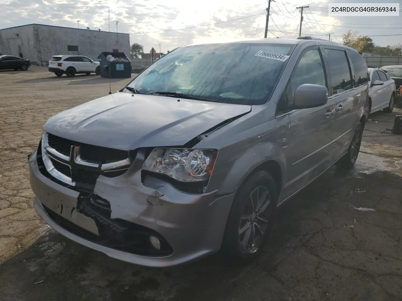 2016 Dodge Grand Caravan Sxt VIN: 2C4RDGCG4GR369344 Lot: 76669934