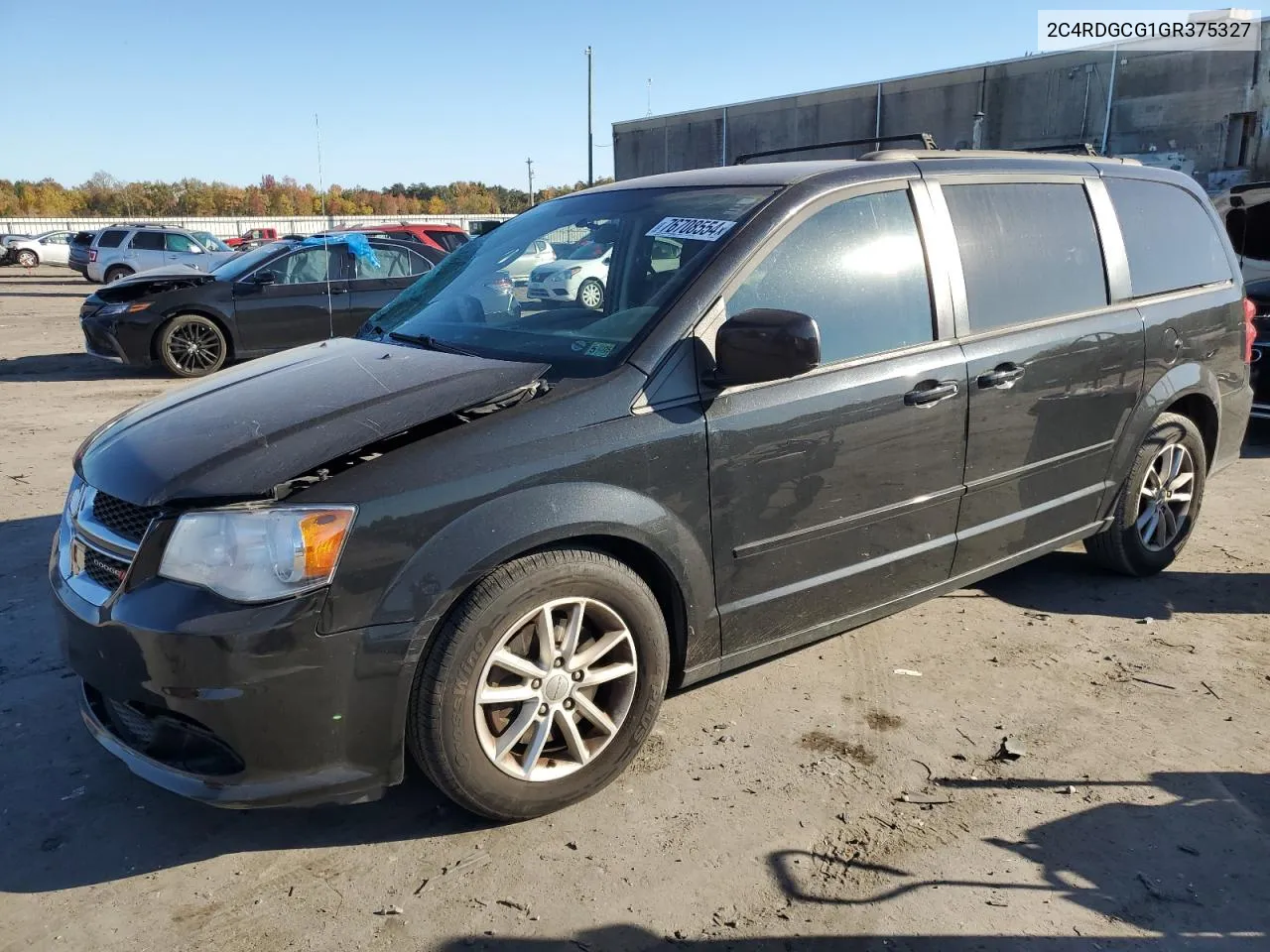 2016 Dodge Grand Caravan Sxt VIN: 2C4RDGCG1GR375327 Lot: 76708554