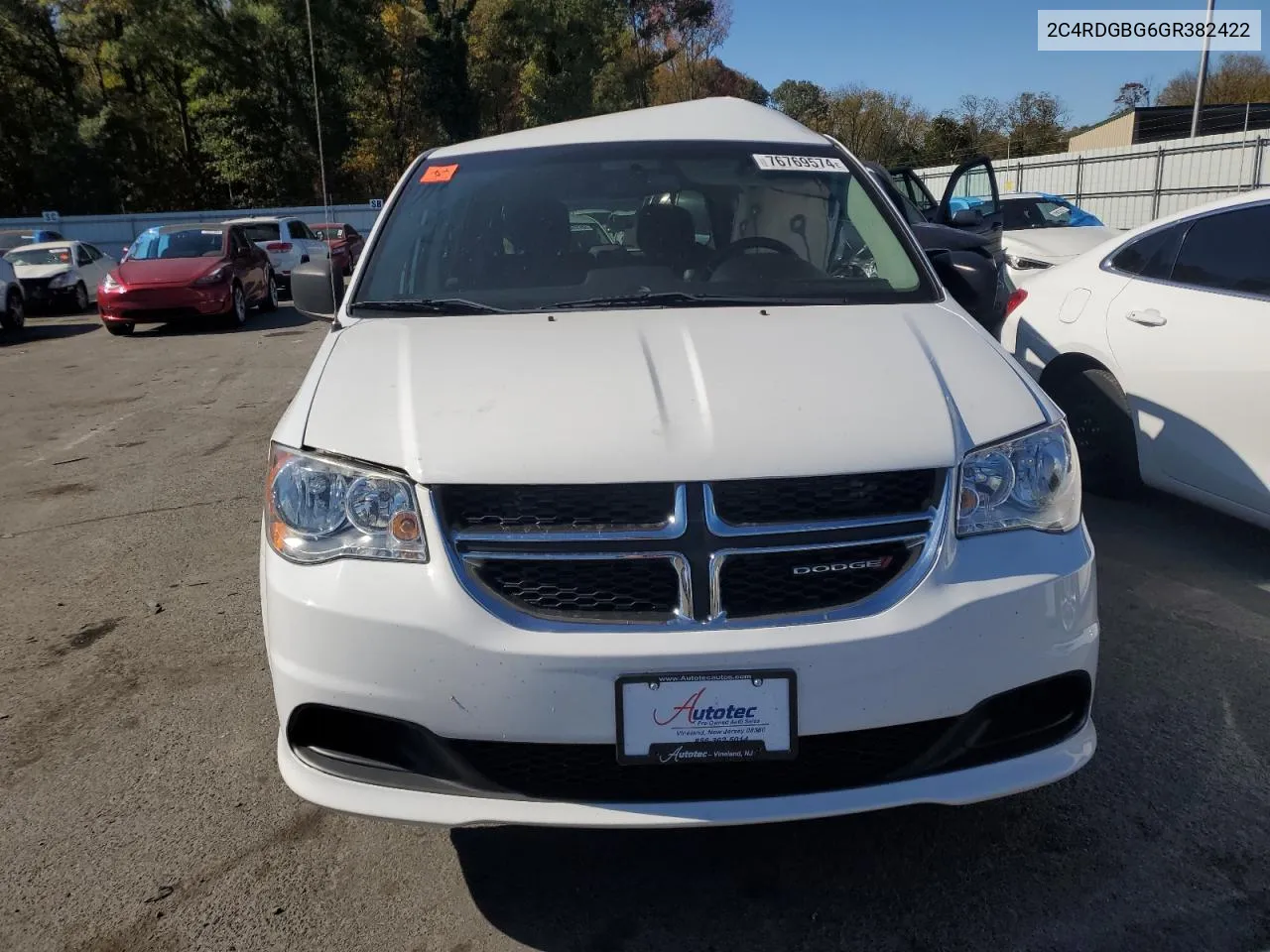 2016 Dodge Grand Caravan Se VIN: 2C4RDGBG6GR382422 Lot: 76769574