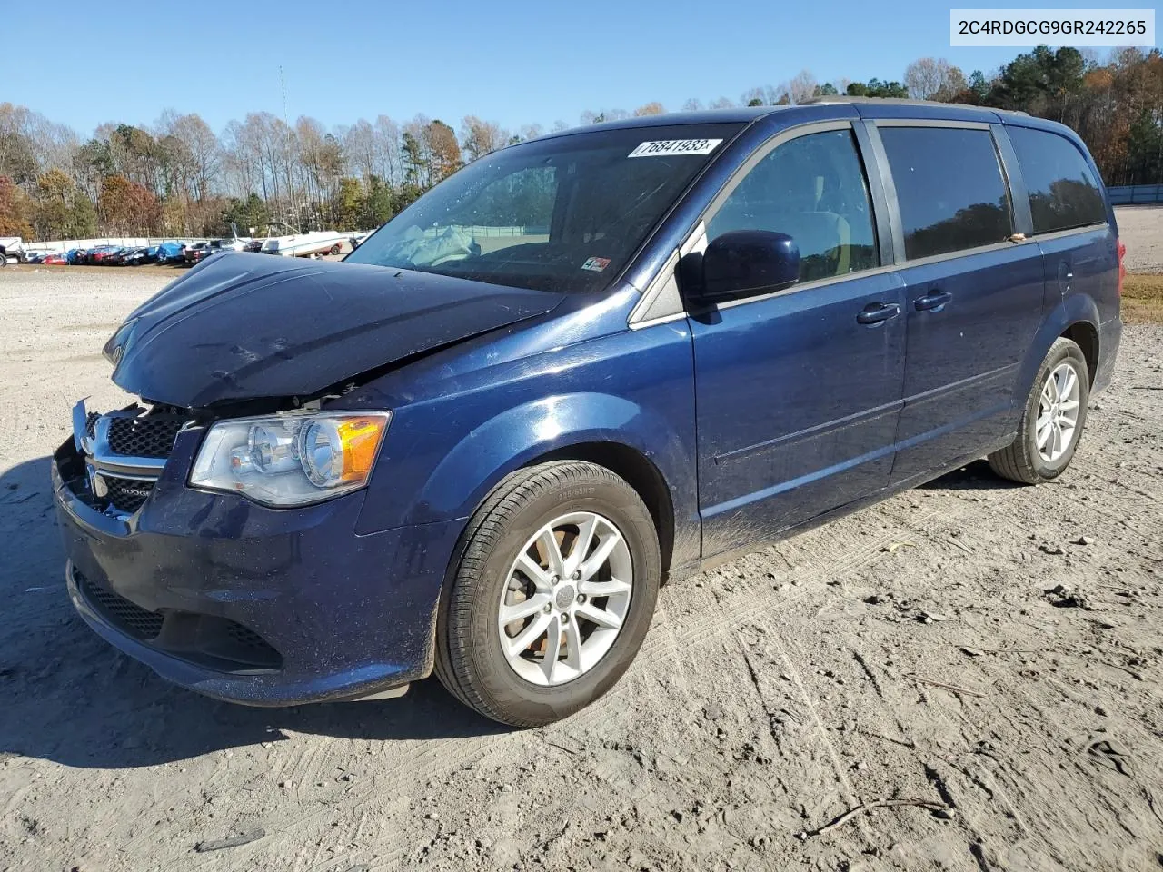 2C4RDGCG9GR242265 2016 Dodge Grand Caravan Sxt