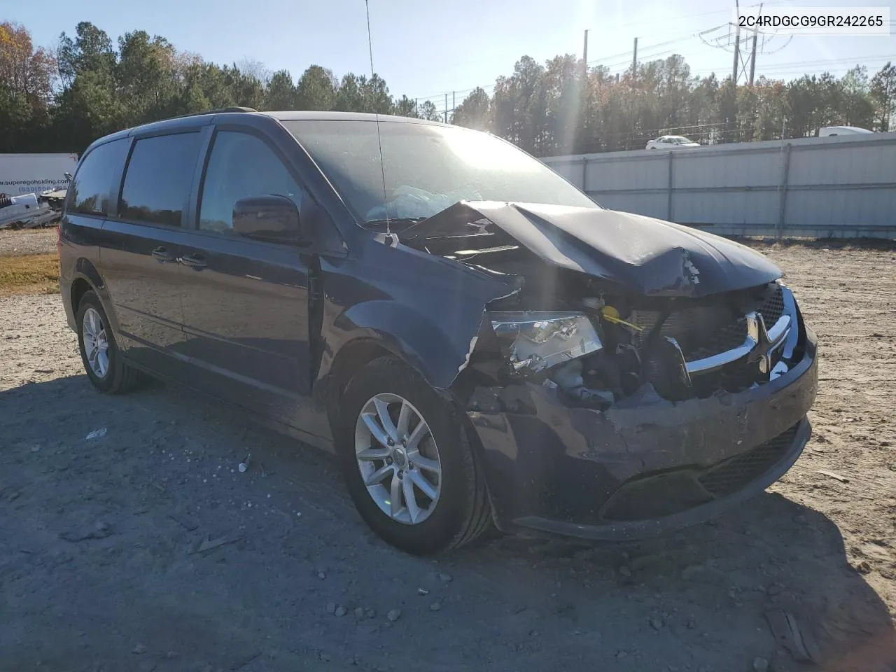 2016 Dodge Grand Caravan Sxt VIN: 2C4RDGCG9GR242265 Lot: 76841933