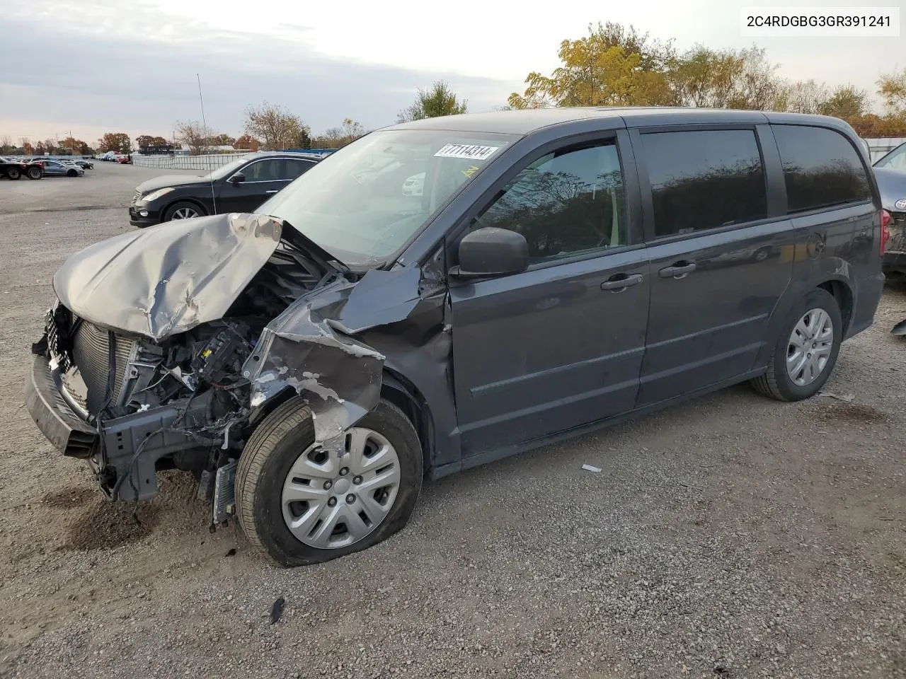 2016 Dodge Grand Caravan Se VIN: 2C4RDGBG3GR391241 Lot: 77114314