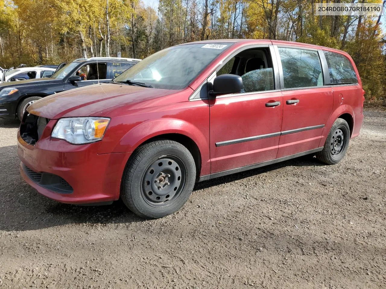 2016 Dodge Grand Caravan Se VIN: 2C4RDGBG7GR184190 Lot: 77158124