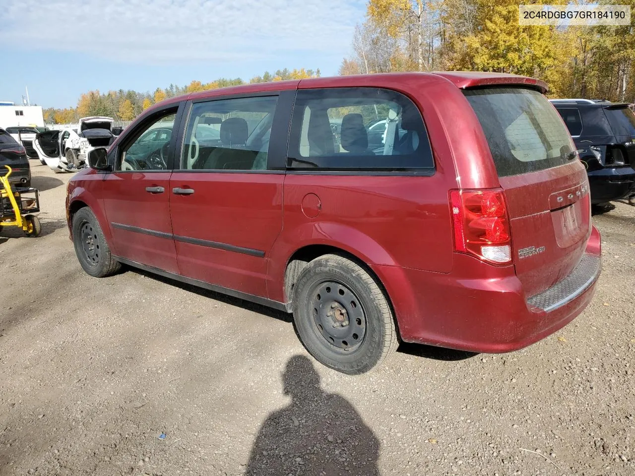 2016 Dodge Grand Caravan Se VIN: 2C4RDGBG7GR184190 Lot: 77158124