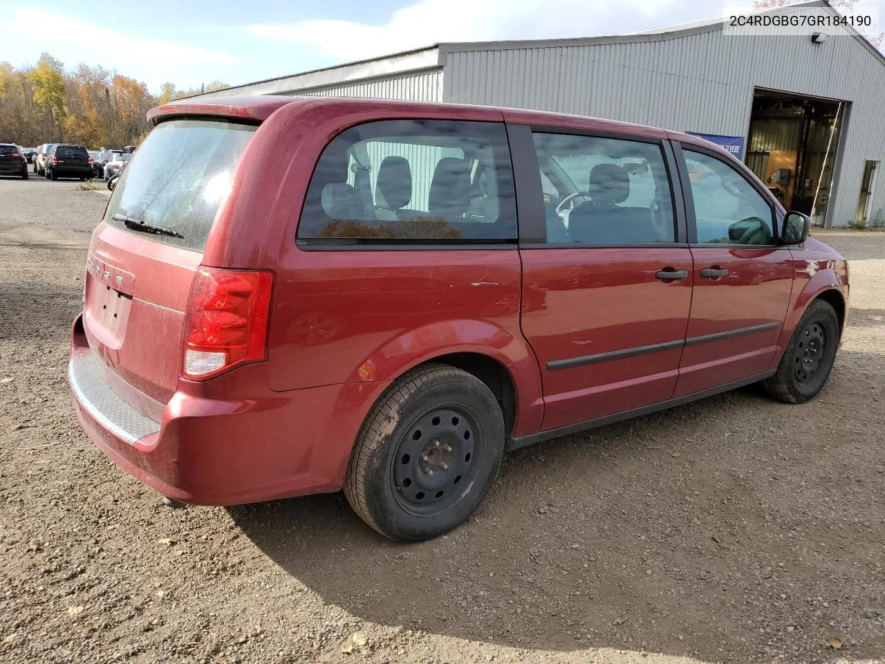 2016 Dodge Grand Caravan Se VIN: 2C4RDGBG7GR184190 Lot: 77158124