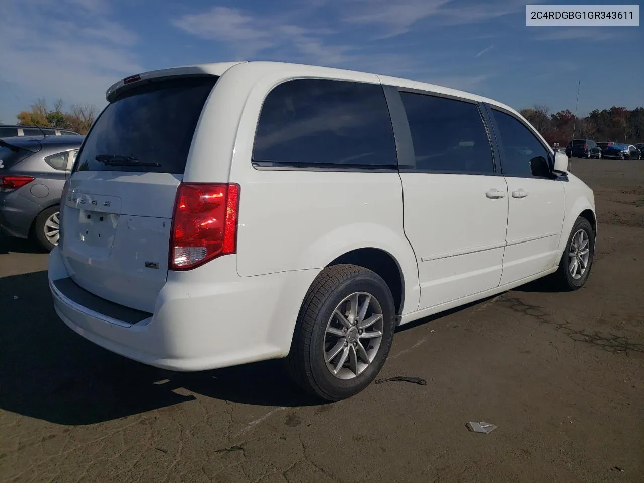 2016 Dodge Grand Caravan Se VIN: 2C4RDGBG1GR343611 Lot: 77232124