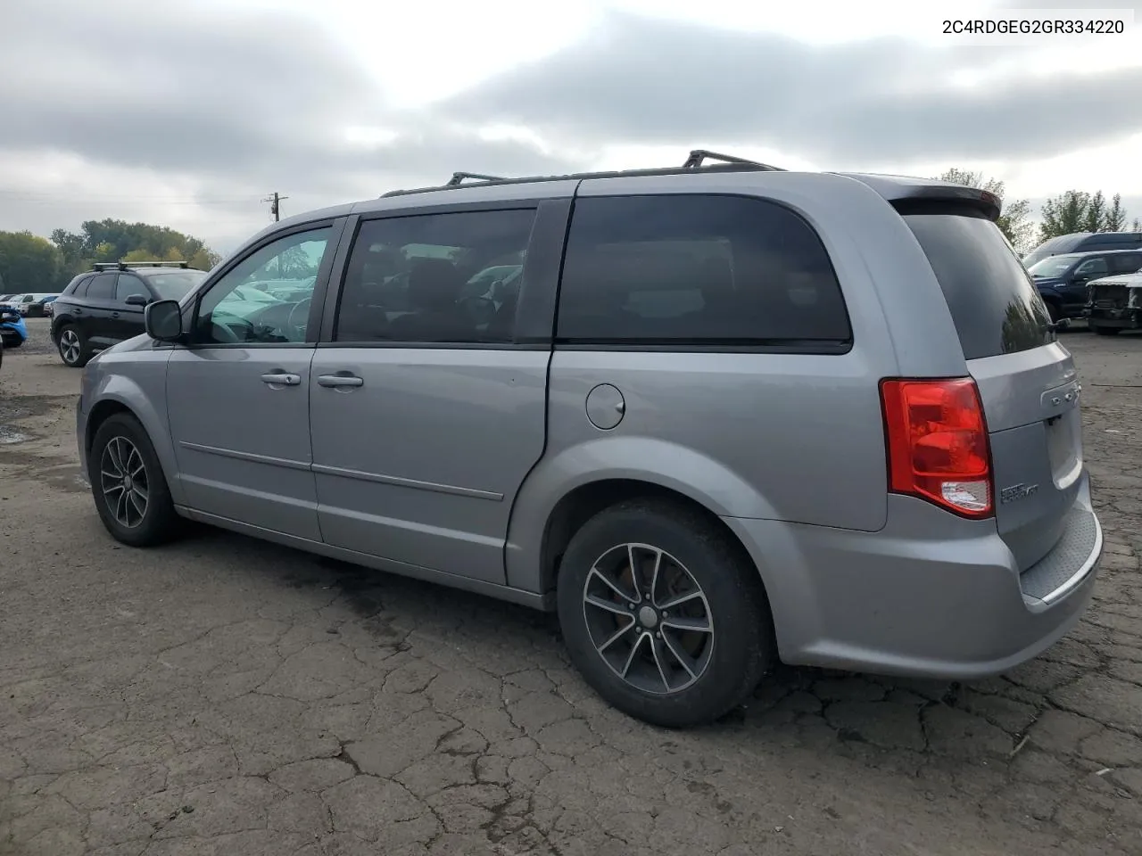 2016 Dodge Grand Caravan R/T VIN: 2C4RDGEG2GR334220 Lot: 77249564