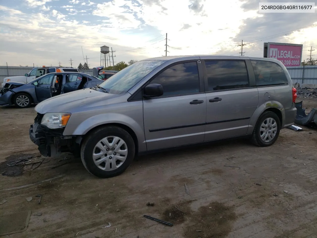 2016 Dodge Grand Caravan Se VIN: 2C4RDGBG4GR116977 Lot: 77320694