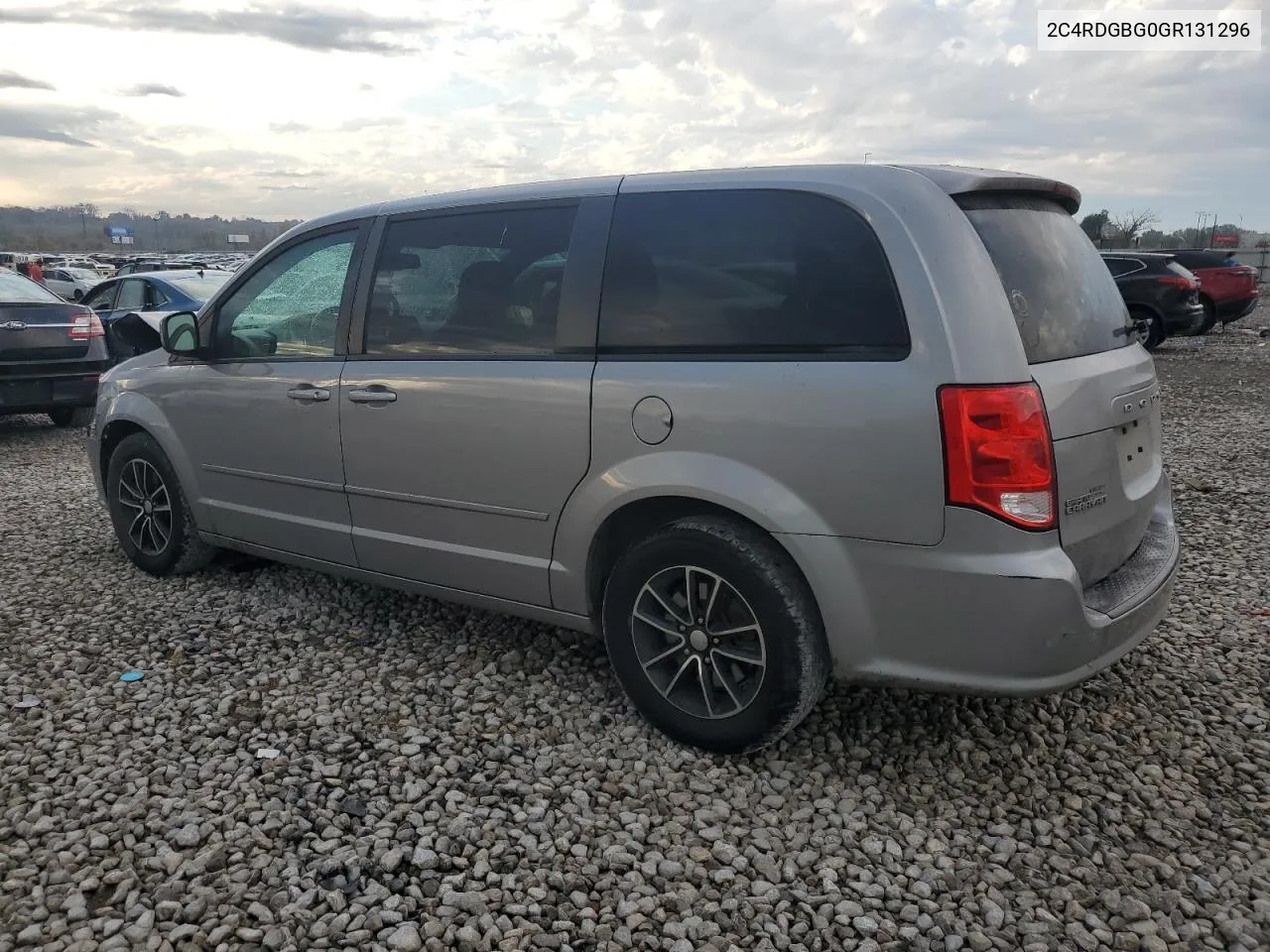 2016 Dodge Grand Caravan Se VIN: 2C4RDGBG0GR131296 Lot: 77598684