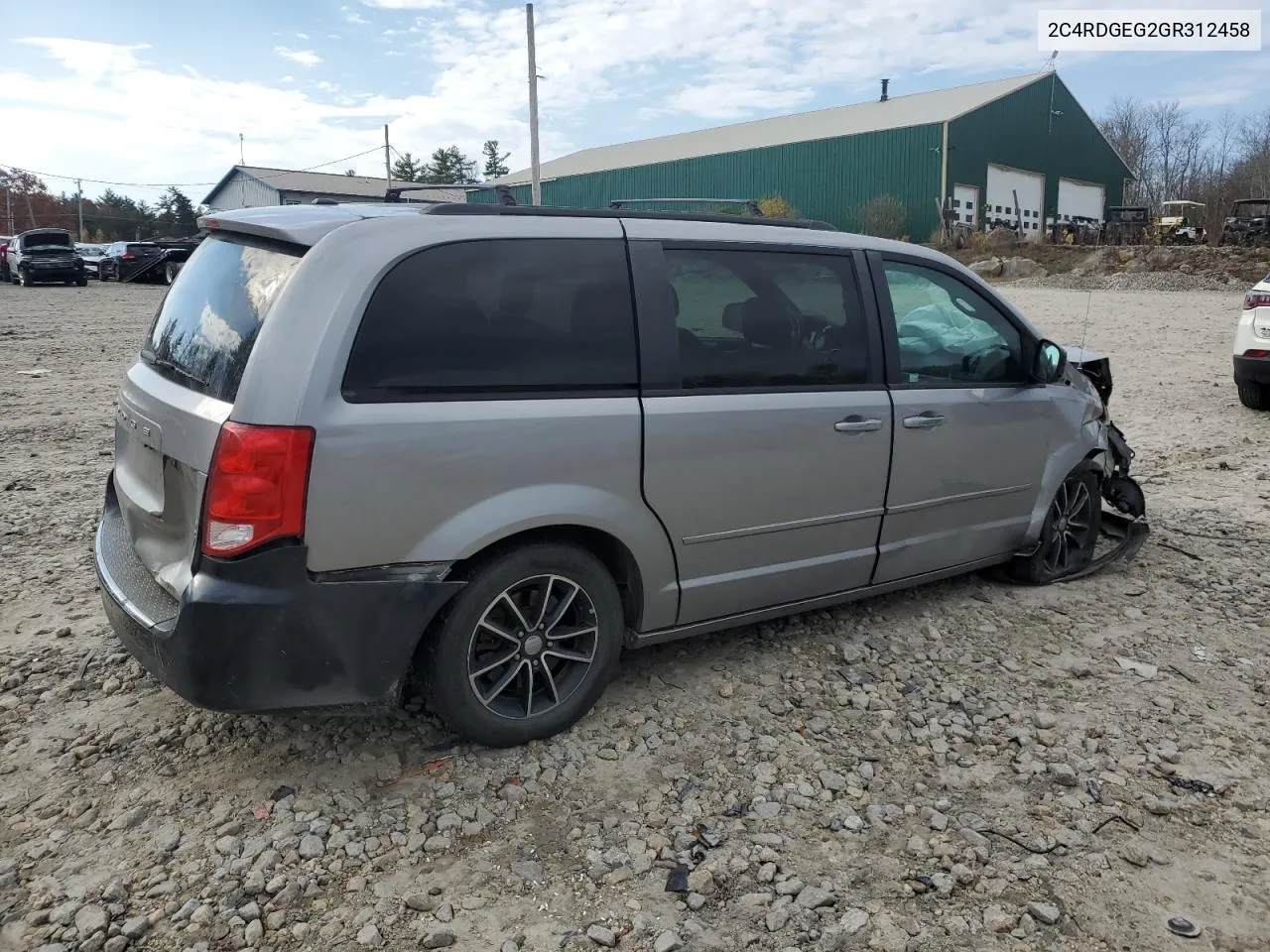 2016 Dodge Grand Caravan R/T VIN: 2C4RDGEG2GR312458 Lot: 77765184