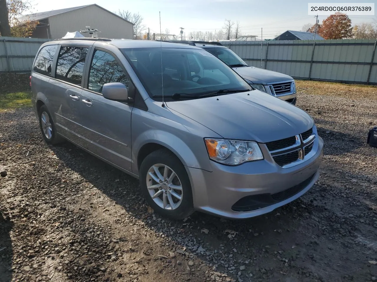 2016 Dodge Grand Caravan Sxt VIN: 2C4RDGCG6GR376389 Lot: 77823584