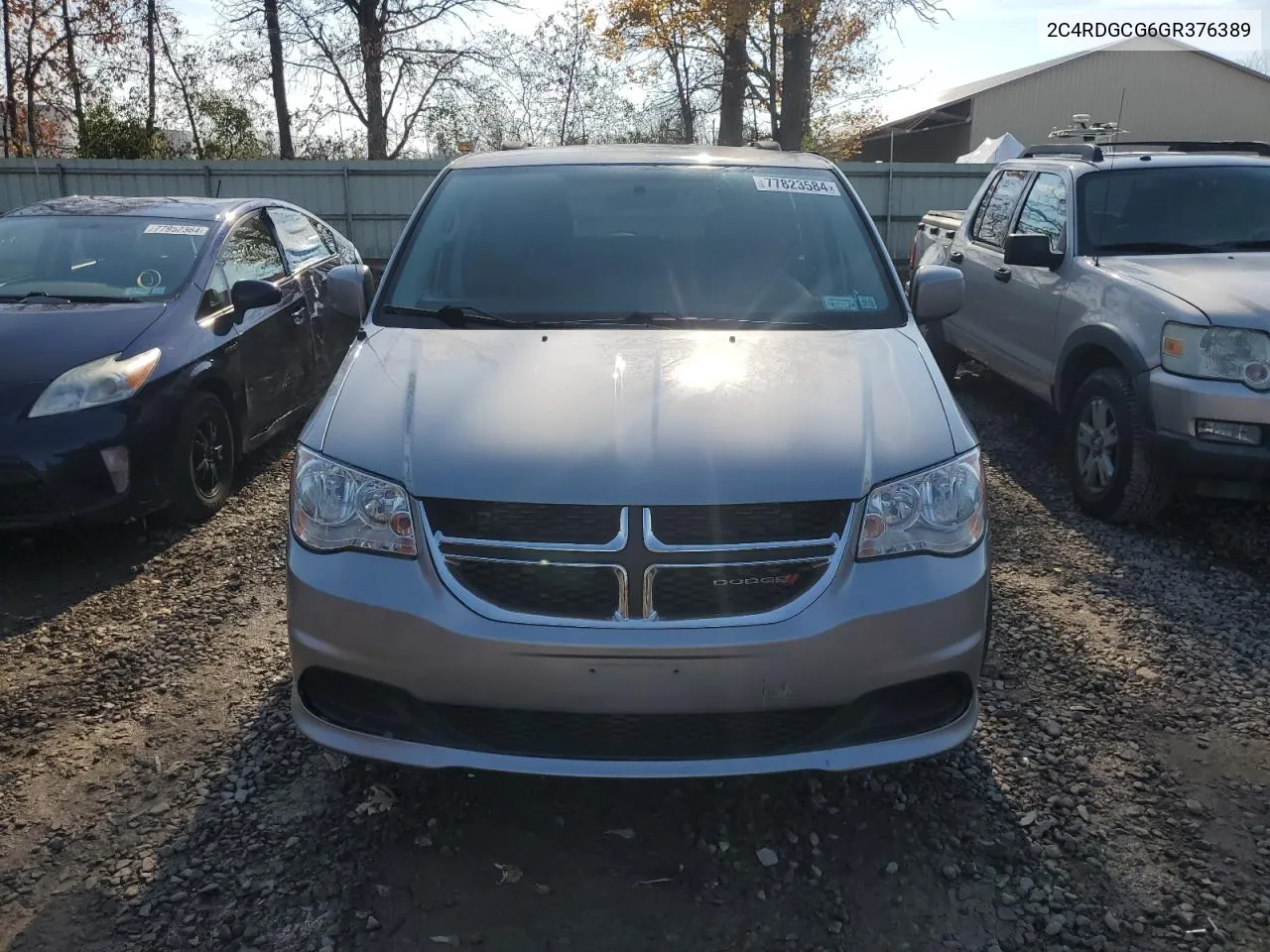 2016 Dodge Grand Caravan Sxt VIN: 2C4RDGCG6GR376389 Lot: 77823584