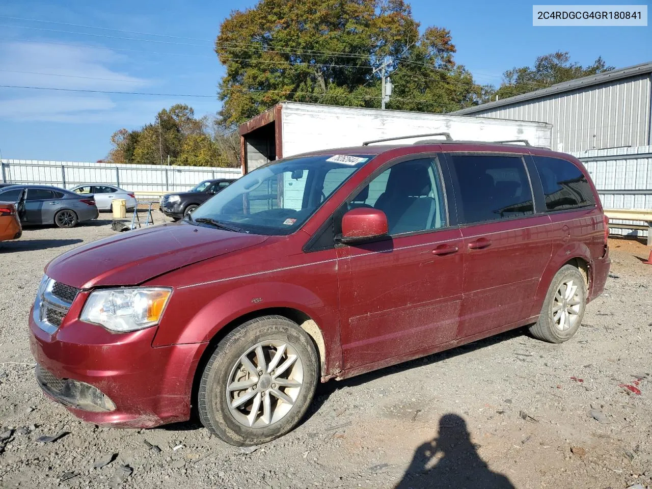 2016 Dodge Grand Caravan Sxt VIN: 2C4RDGCG4GR180841 Lot: 78262644