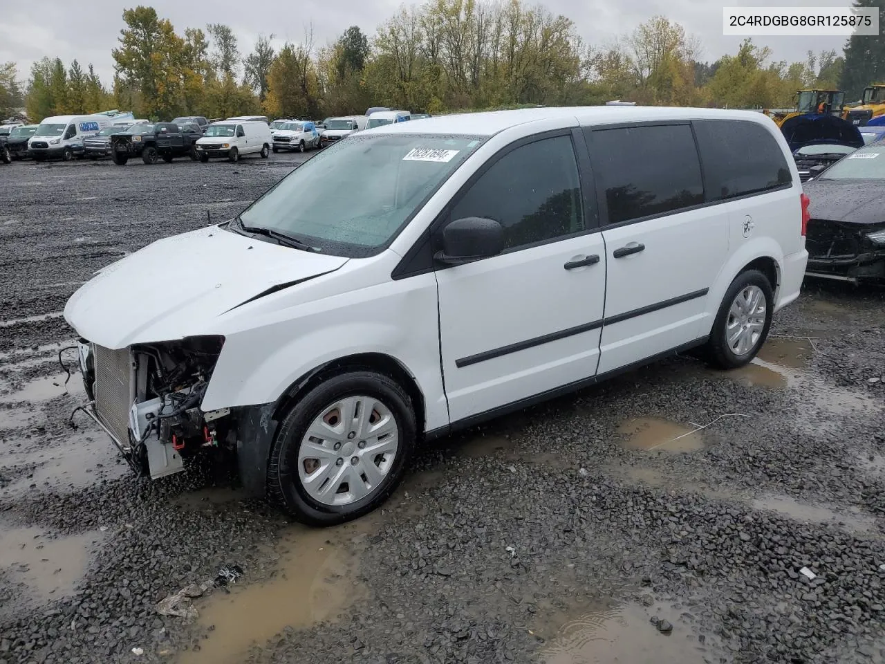 2016 Dodge Grand Caravan Se VIN: 2C4RDGBG8GR125875 Lot: 78287694