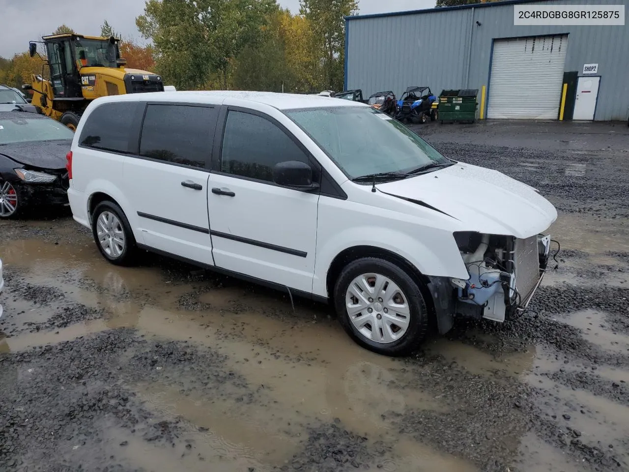 2016 Dodge Grand Caravan Se VIN: 2C4RDGBG8GR125875 Lot: 78287694