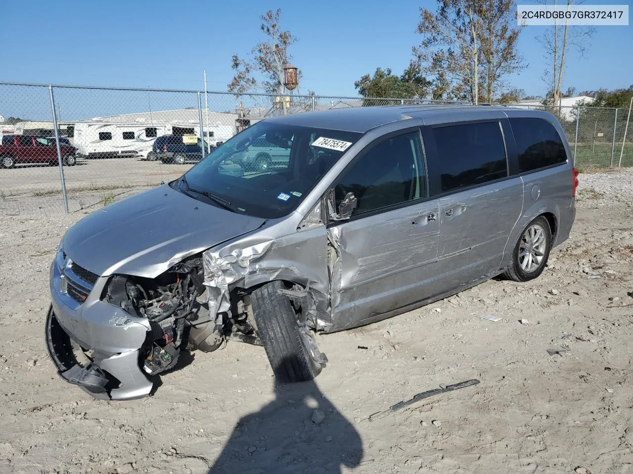 2016 Dodge Grand Caravan Se VIN: 2C4RDGBG7GR372417 Lot: 78475574