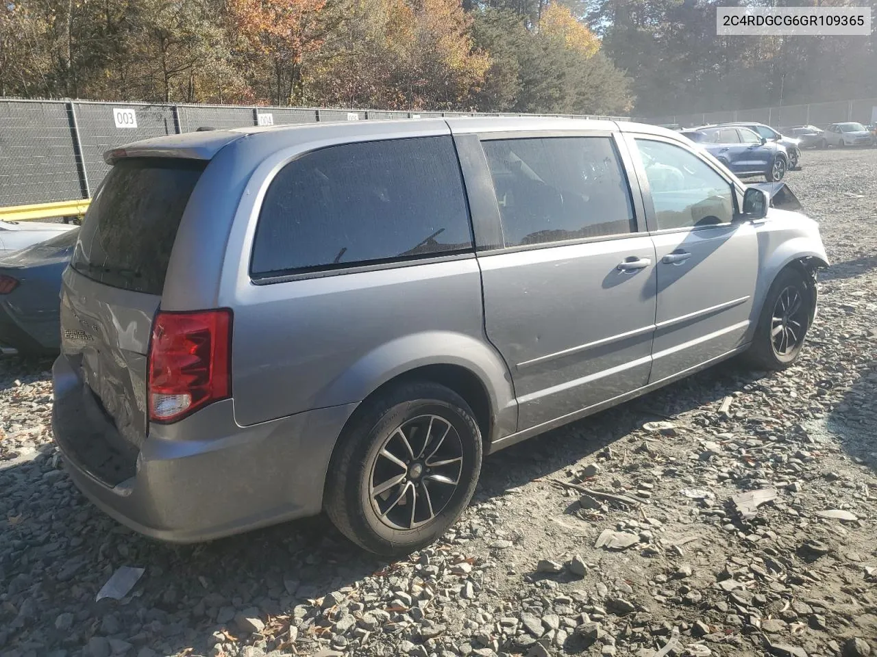 2016 Dodge Grand Caravan Sxt VIN: 2C4RDGCG6GR109365 Lot: 78586564