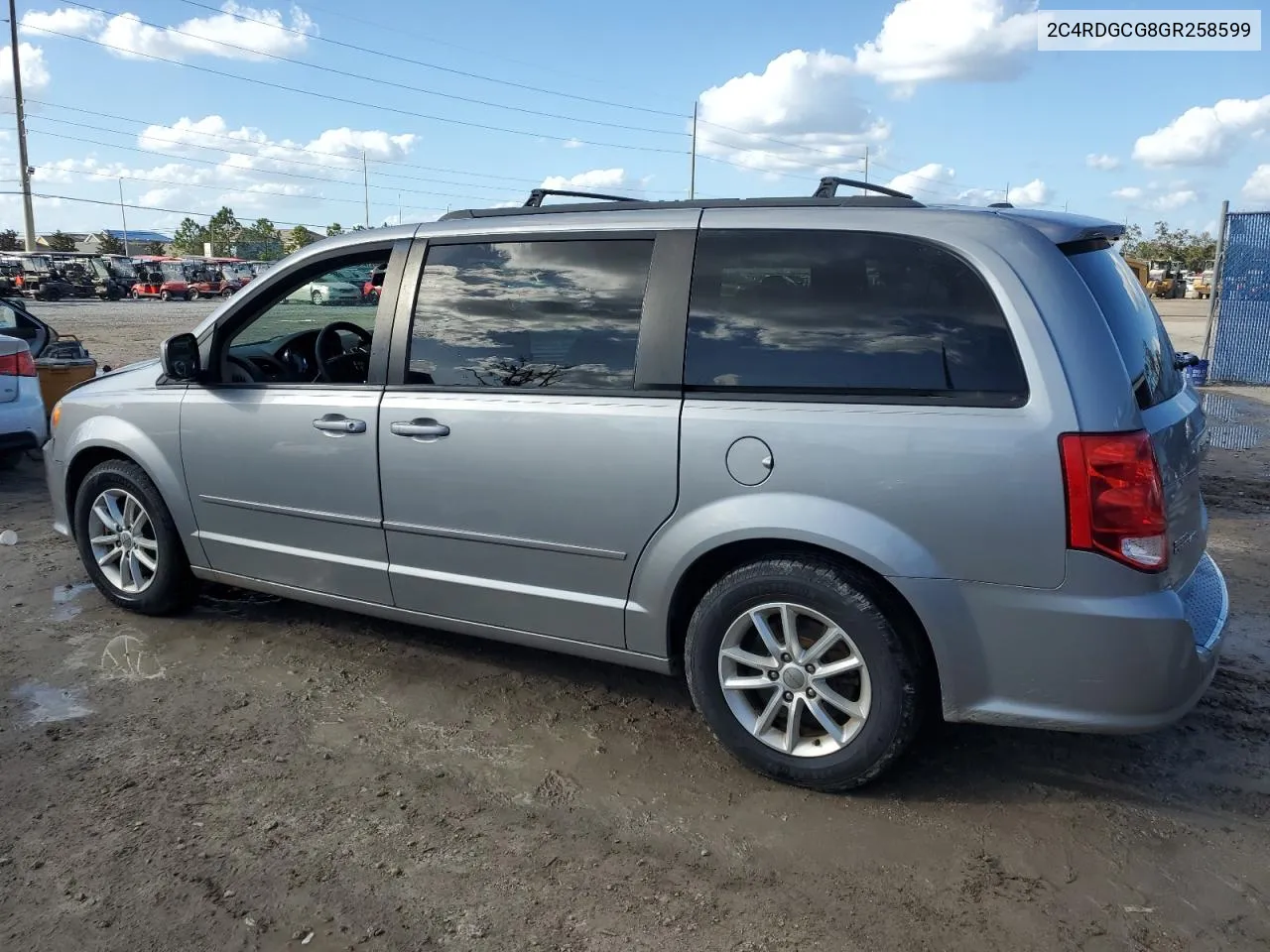 2016 Dodge Grand Caravan Sxt VIN: 2C4RDGCG8GR258599 Lot: 78747624