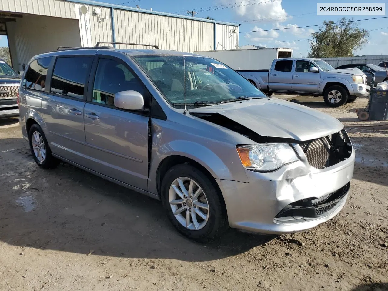 2016 Dodge Grand Caravan Sxt VIN: 2C4RDGCG8GR258599 Lot: 78747624