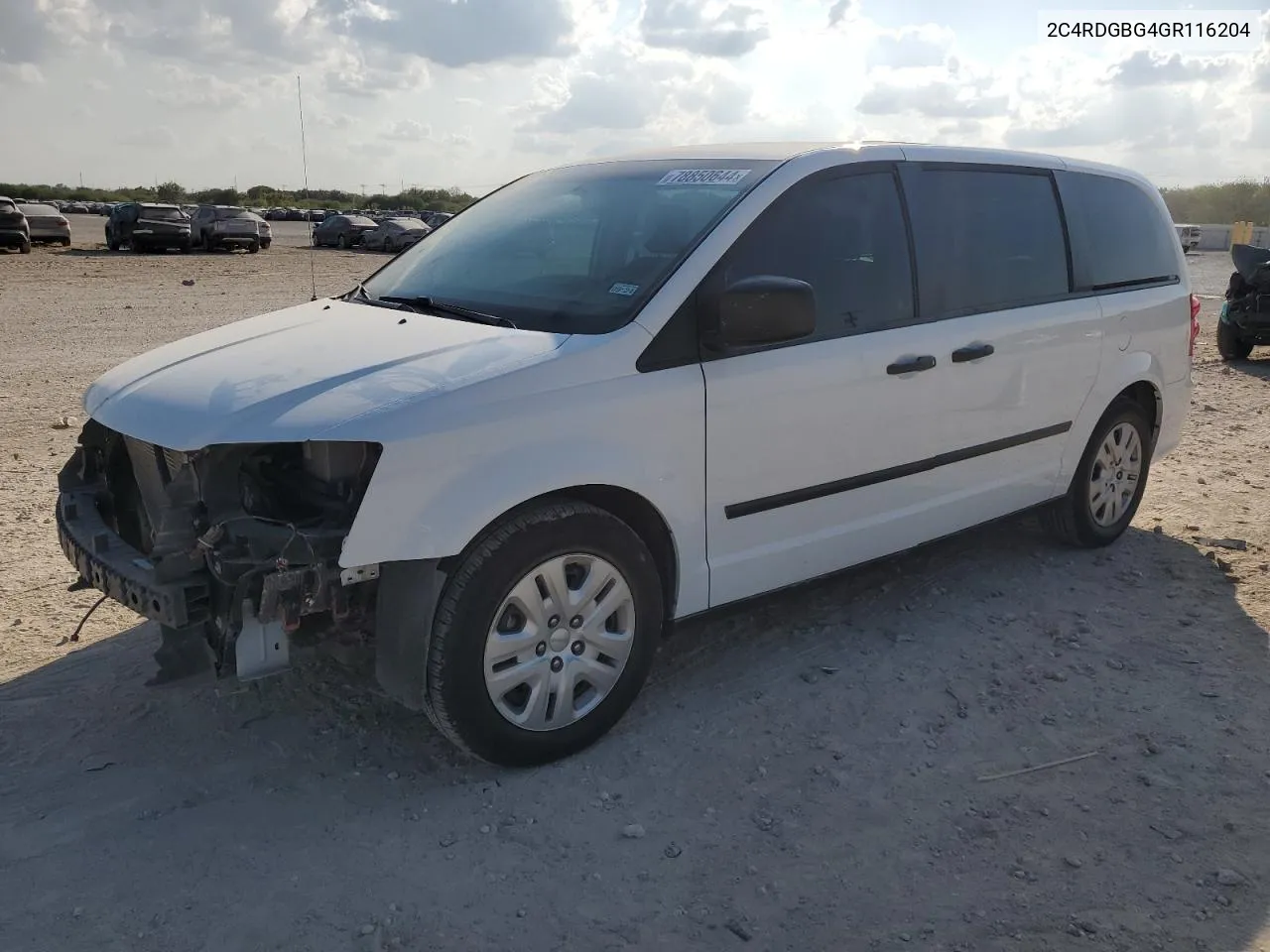 2016 Dodge Grand Caravan Se VIN: 2C4RDGBG4GR116204 Lot: 78850644