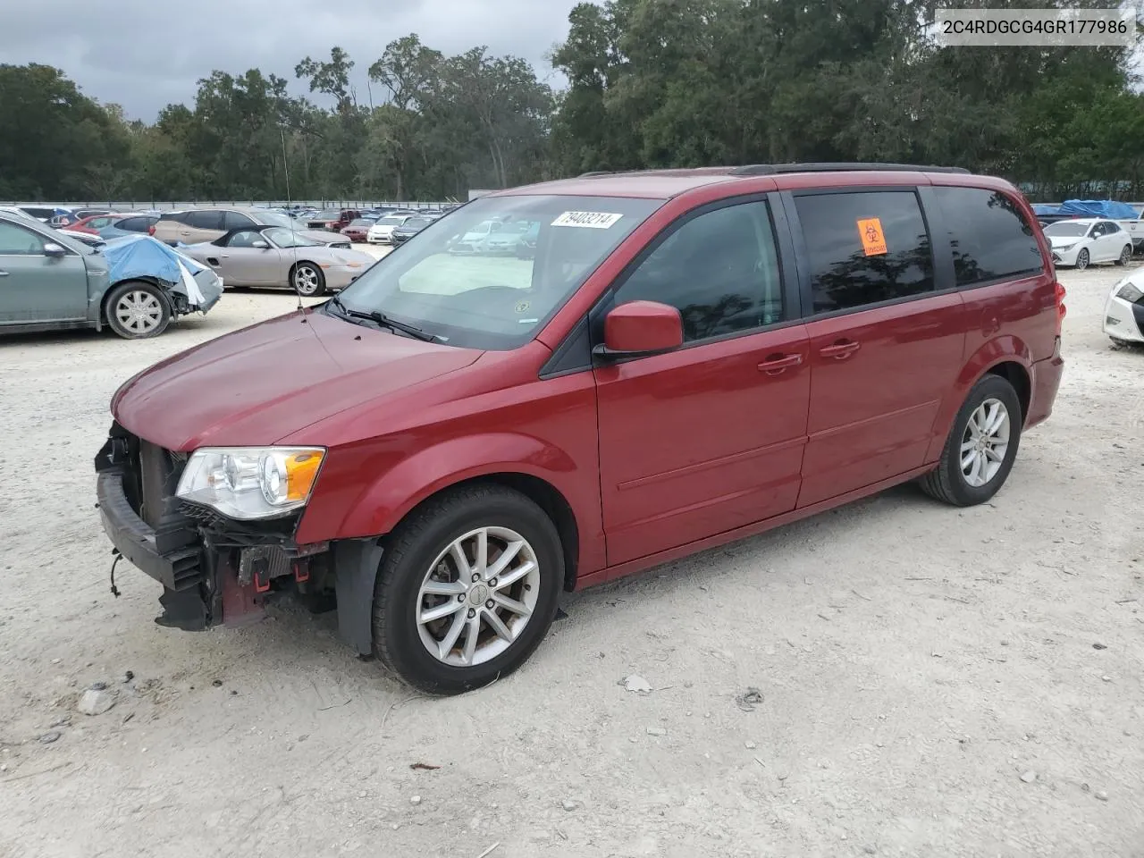 2016 Dodge Grand Caravan Sxt VIN: 2C4RDGCG4GR177986 Lot: 79403214