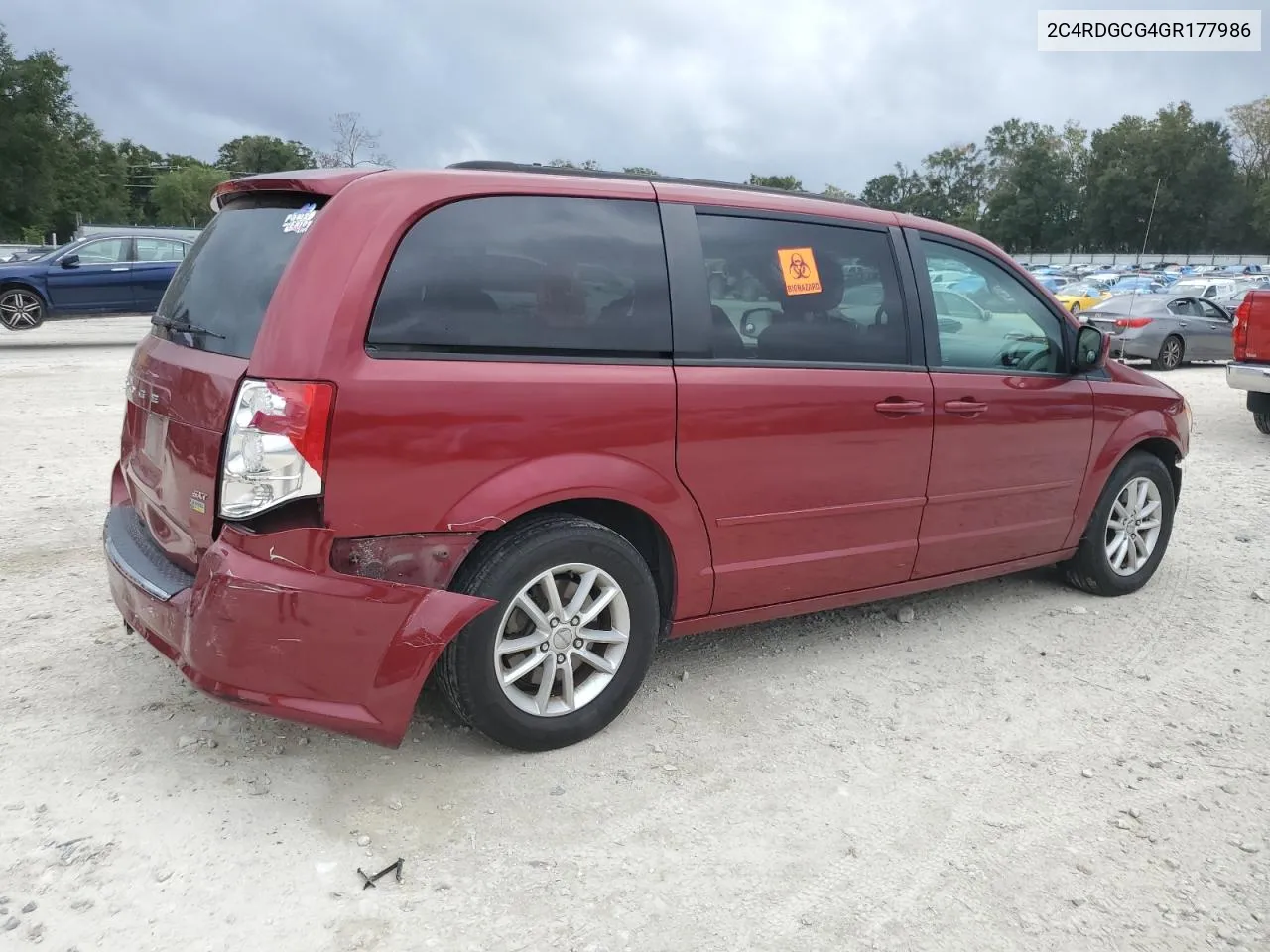 2016 Dodge Grand Caravan Sxt VIN: 2C4RDGCG4GR177986 Lot: 79403214