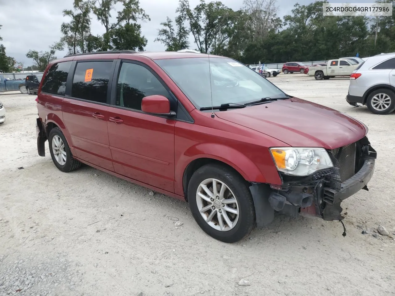 2016 Dodge Grand Caravan Sxt VIN: 2C4RDGCG4GR177986 Lot: 79403214