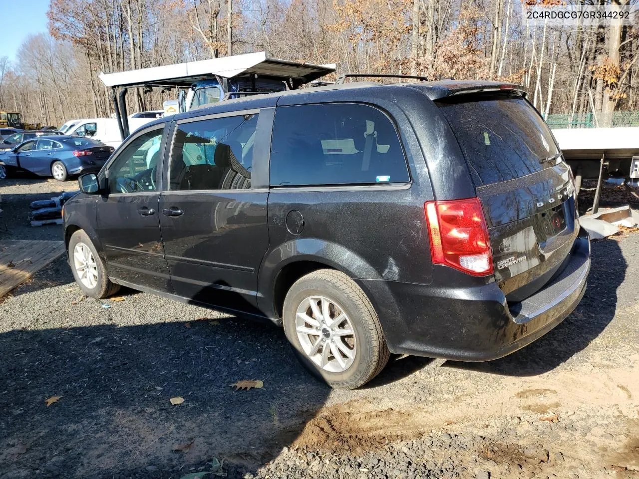 2016 Dodge Grand Caravan Sxt VIN: 2C4RDGCG7GR344292 Lot: 79456784