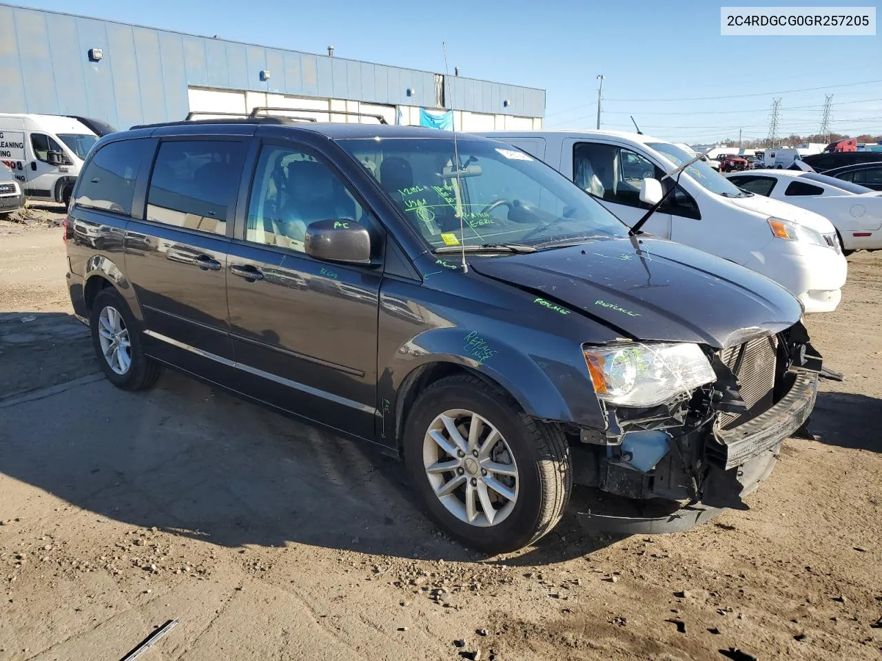 2016 Dodge Grand Caravan Sxt VIN: 2C4RDGCG0GR257205 Lot: 79493194