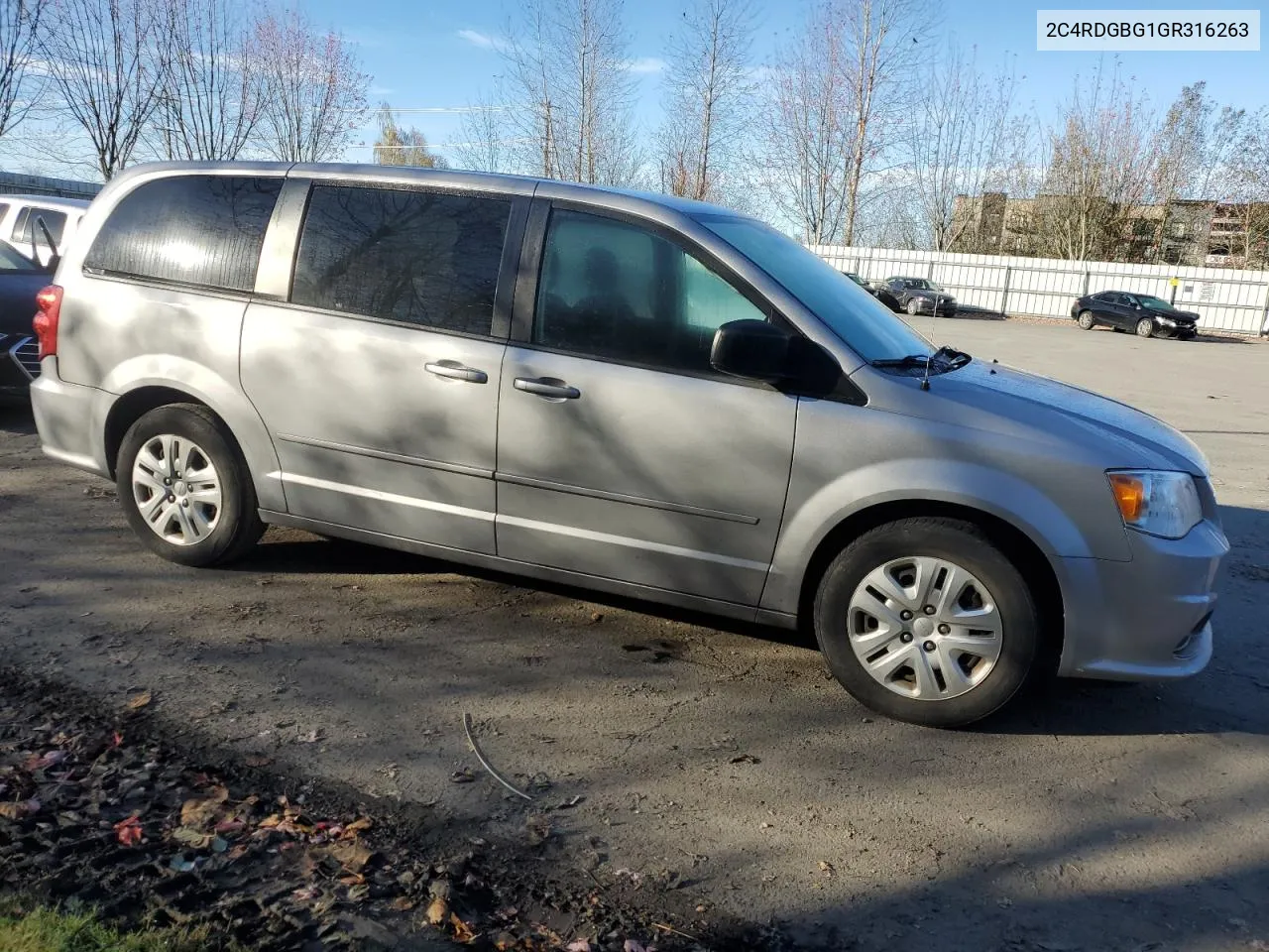 2016 Dodge Grand Caravan Se VIN: 2C4RDGBG1GR316263 Lot: 79676334