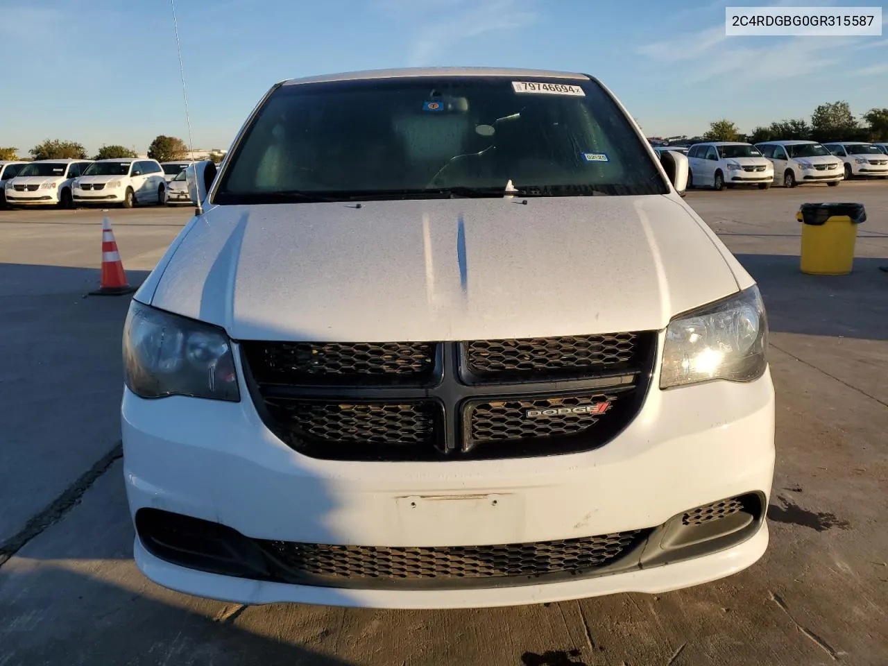 2016 Dodge Grand Caravan Se VIN: 2C4RDGBG0GR315587 Lot: 79746694