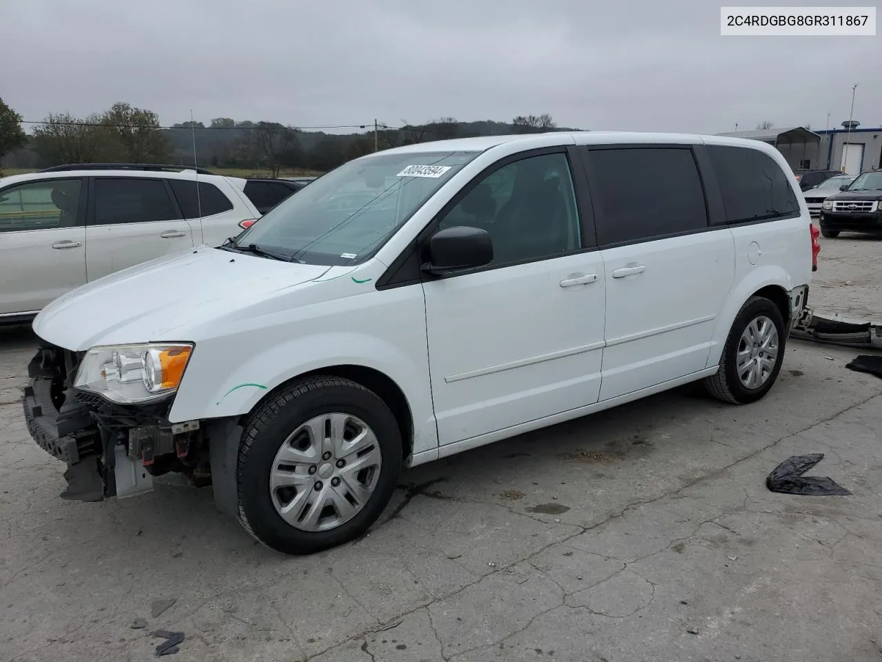 2016 Dodge Grand Caravan Se VIN: 2C4RDGBG8GR311867 Lot: 80043594