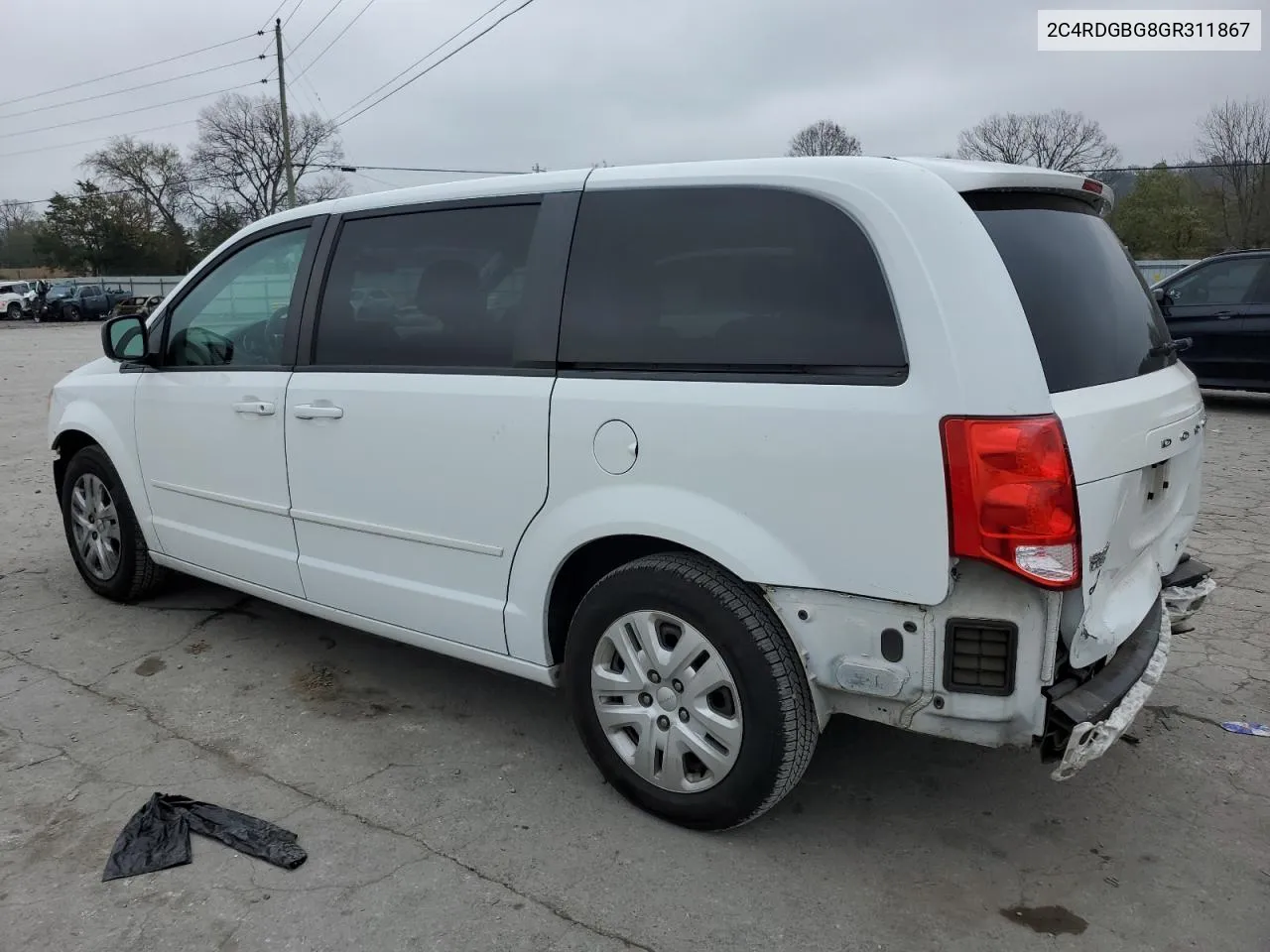 2016 Dodge Grand Caravan Se VIN: 2C4RDGBG8GR311867 Lot: 80043594