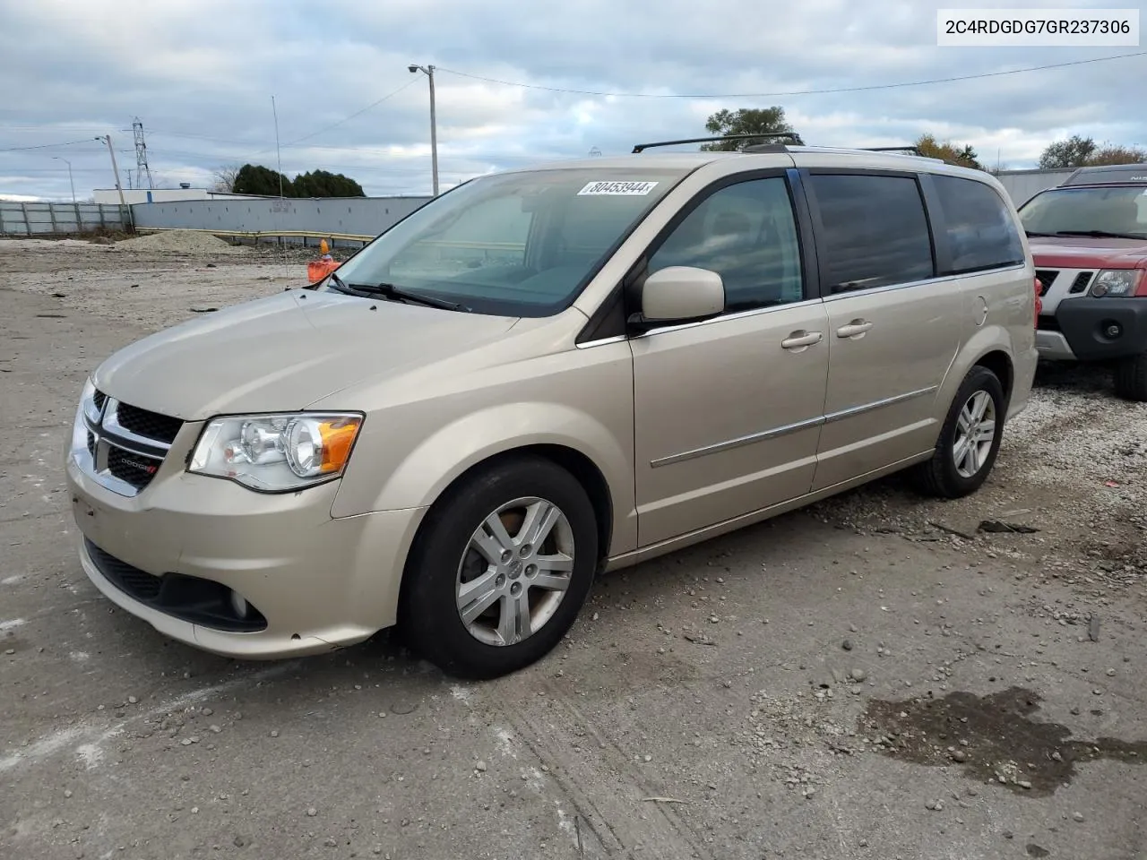 2016 Dodge Grand Caravan Crew VIN: 2C4RDGDG7GR237306 Lot: 80453944