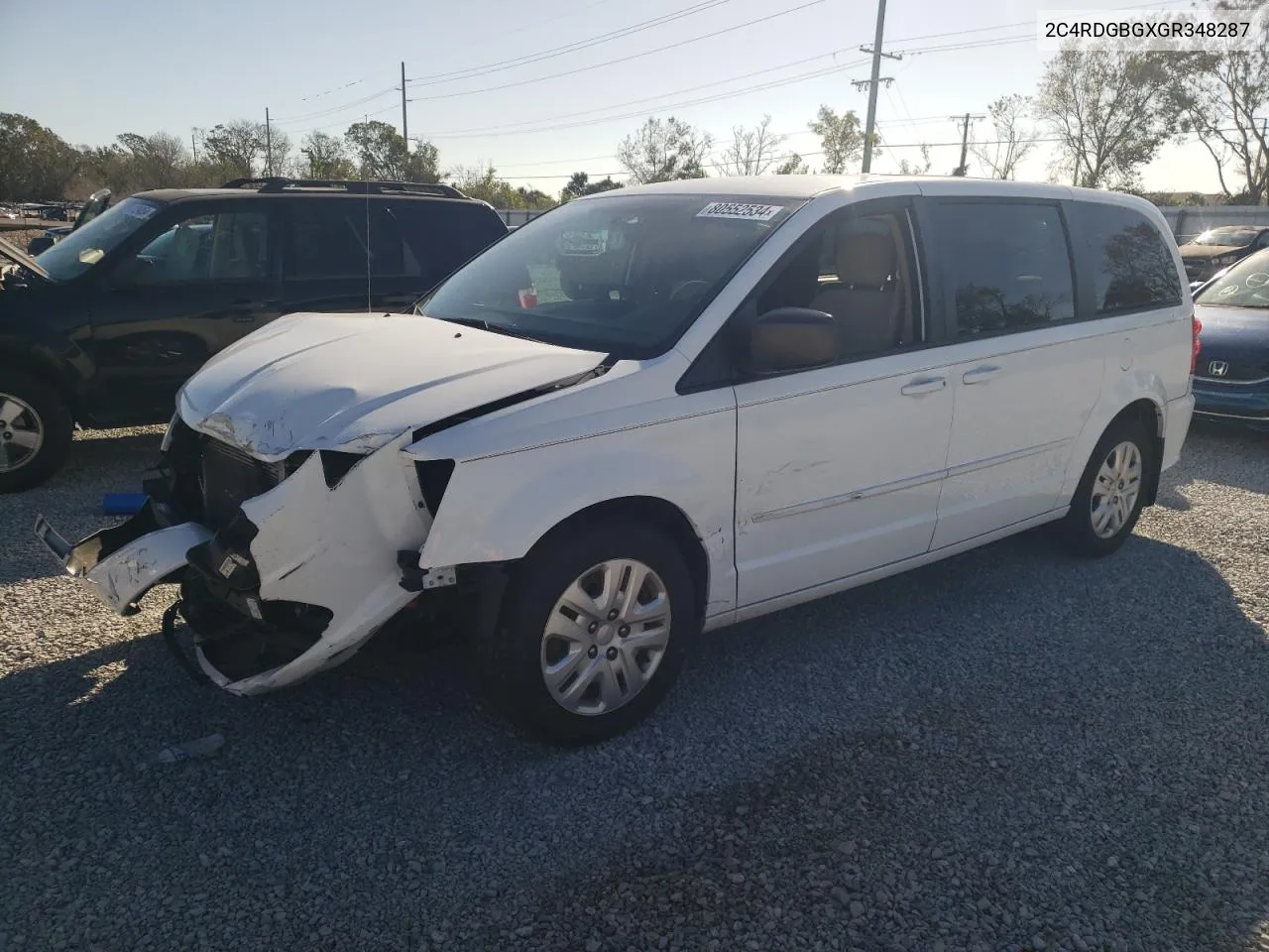 2016 Dodge Grand Caravan Se VIN: 2C4RDGBGXGR348287 Lot: 80552534