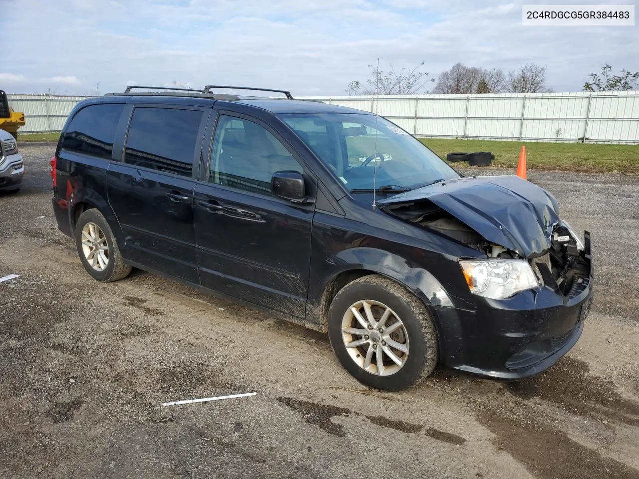 2016 Dodge Grand Caravan Sxt VIN: 2C4RDGCG5GR384483 Lot: 80923764