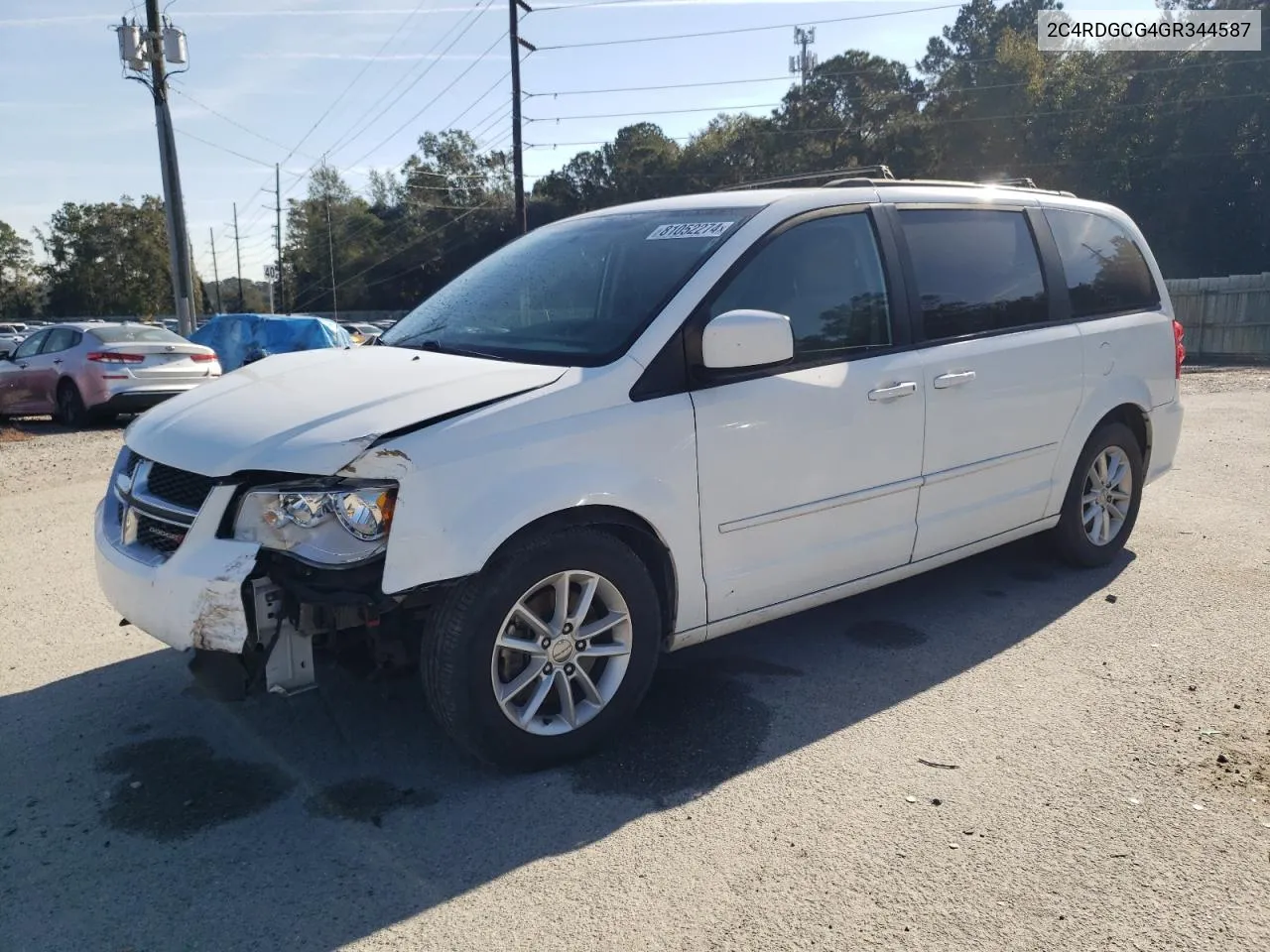 2016 Dodge Grand Caravan Sxt VIN: 2C4RDGCG4GR344587 Lot: 81052274