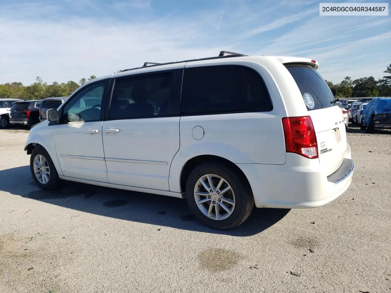 2016 Dodge Grand Caravan Sxt VIN: 2C4RDGCG4GR344587 Lot: 81052274