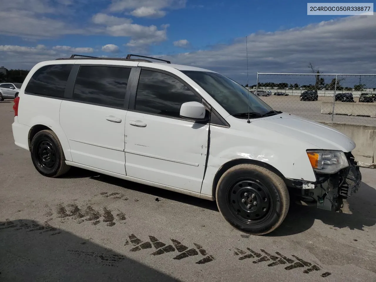 2016 Dodge Grand Caravan Sxt VIN: 2C4RDGCG5GR338877 Lot: 81481404