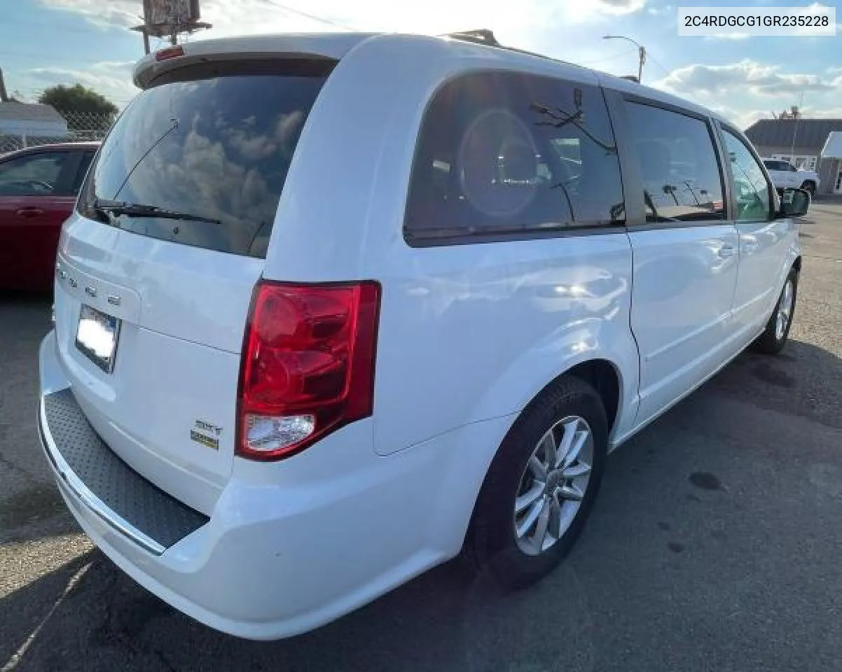 2016 Dodge Grand Caravan Sxt VIN: 2C4RDGCG1GR235228 Lot: 81651564