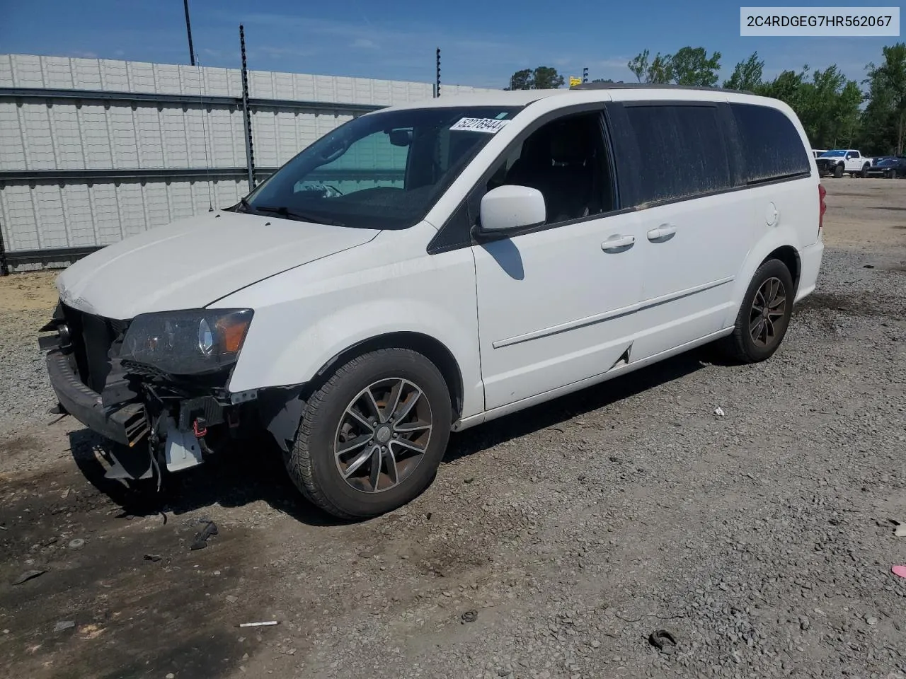 2017 Dodge Grand Caravan Gt VIN: 2C4RDGEG7HR562067 Lot: 52276944