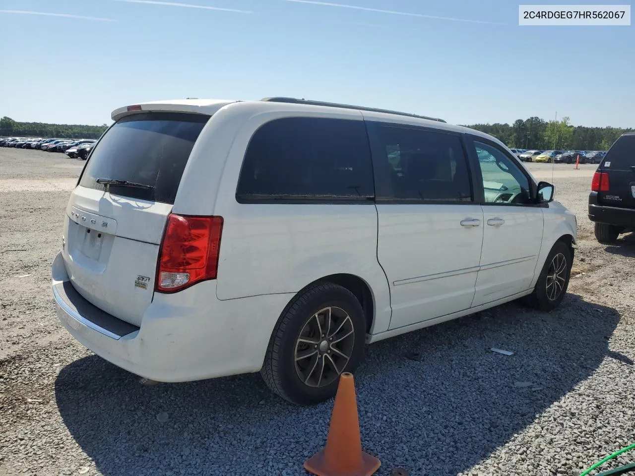 2017 Dodge Grand Caravan Gt VIN: 2C4RDGEG7HR562067 Lot: 52276944