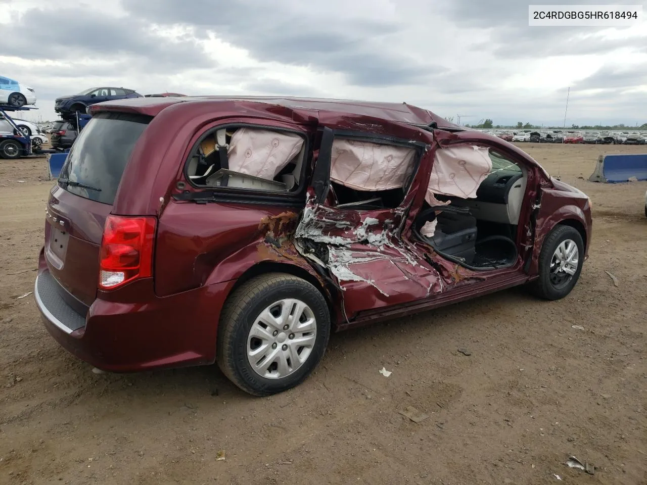 2017 Dodge Grand Caravan Se VIN: 2C4RDGBG5HR618494 Lot: 55471424