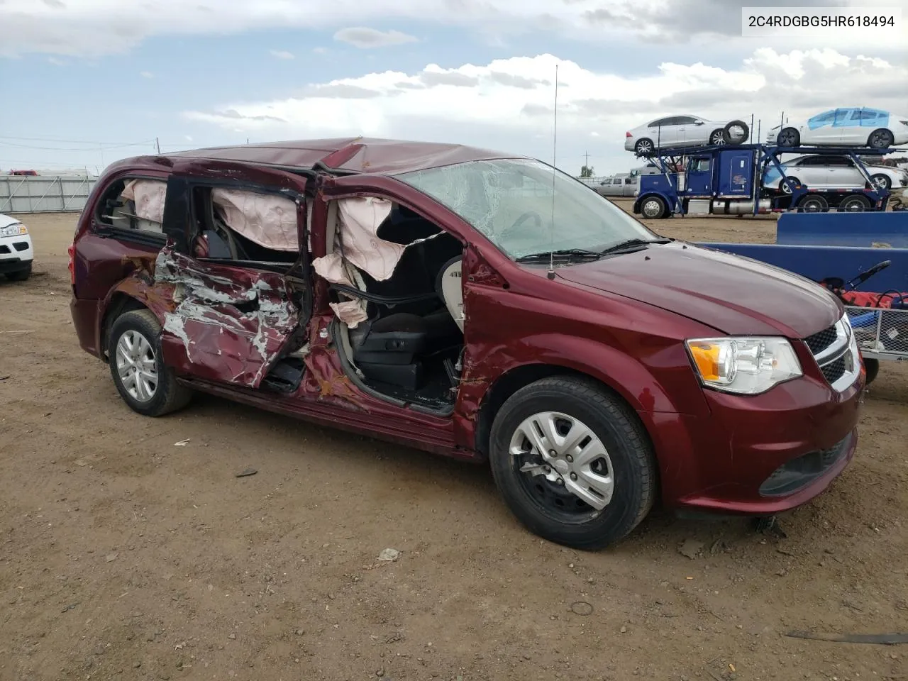 2017 Dodge Grand Caravan Se VIN: 2C4RDGBG5HR618494 Lot: 55471424