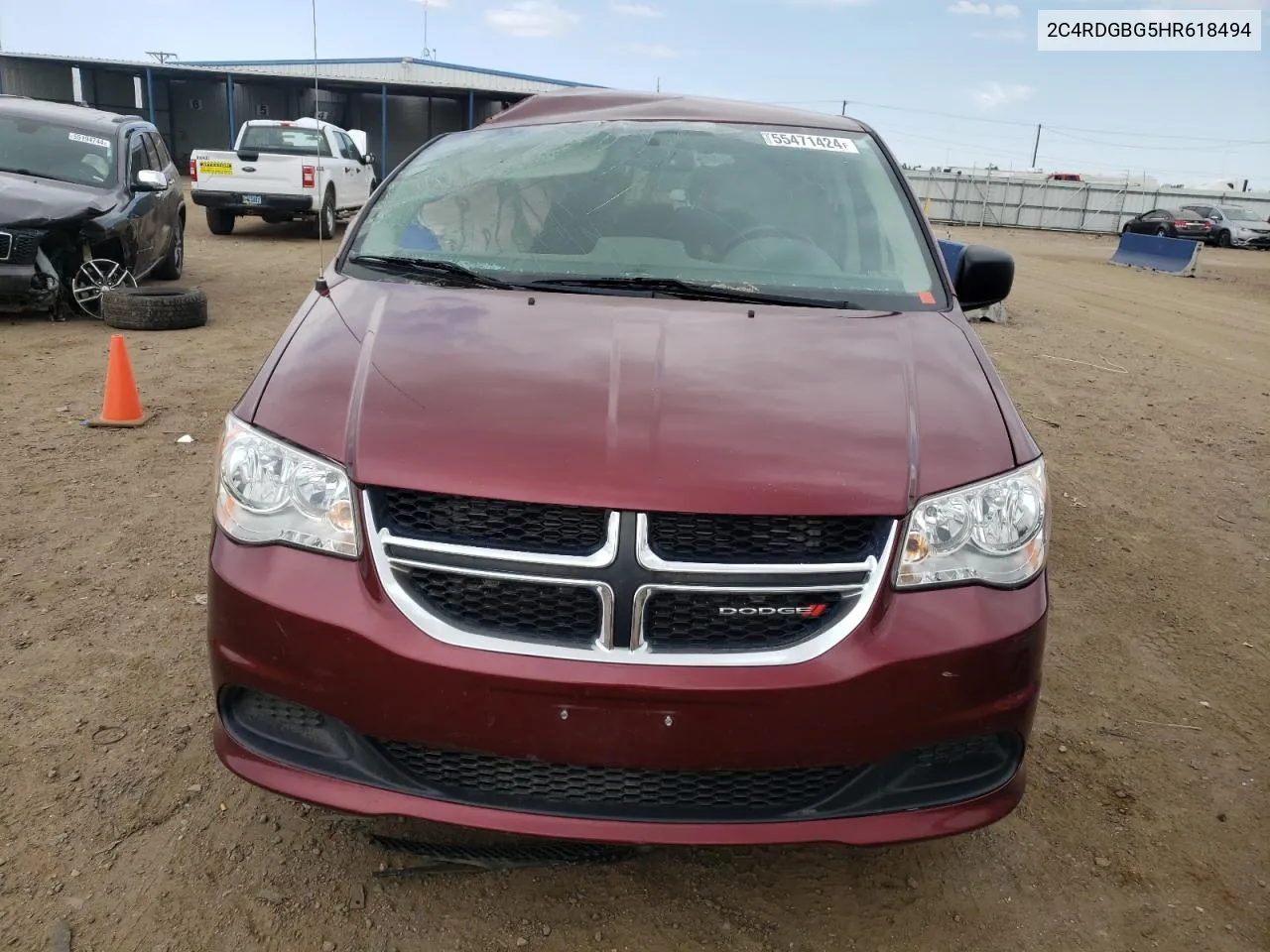 2017 Dodge Grand Caravan Se VIN: 2C4RDGBG5HR618494 Lot: 55471424