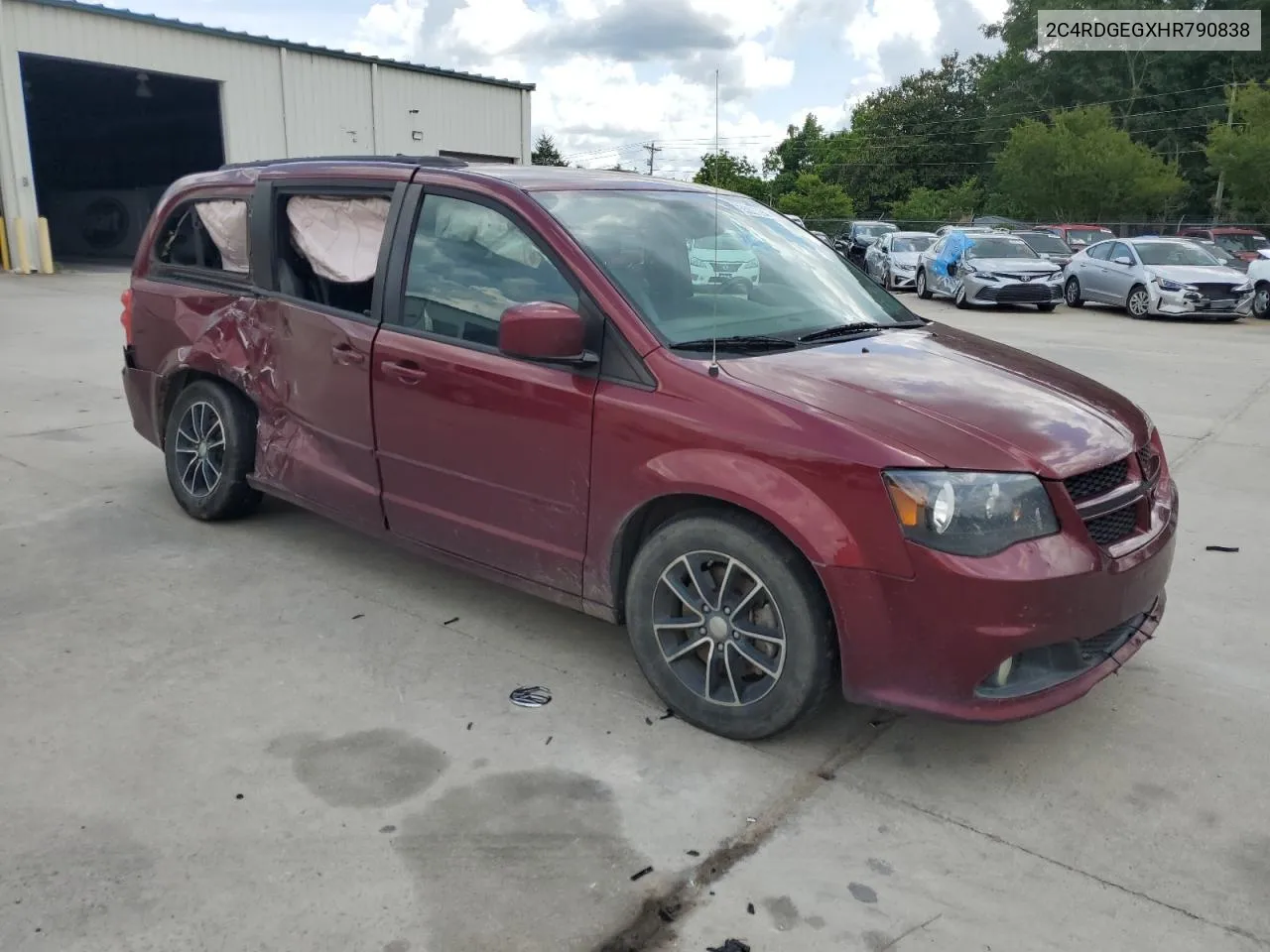 2C4RDGEGXHR790838 2017 Dodge Grand Caravan Gt