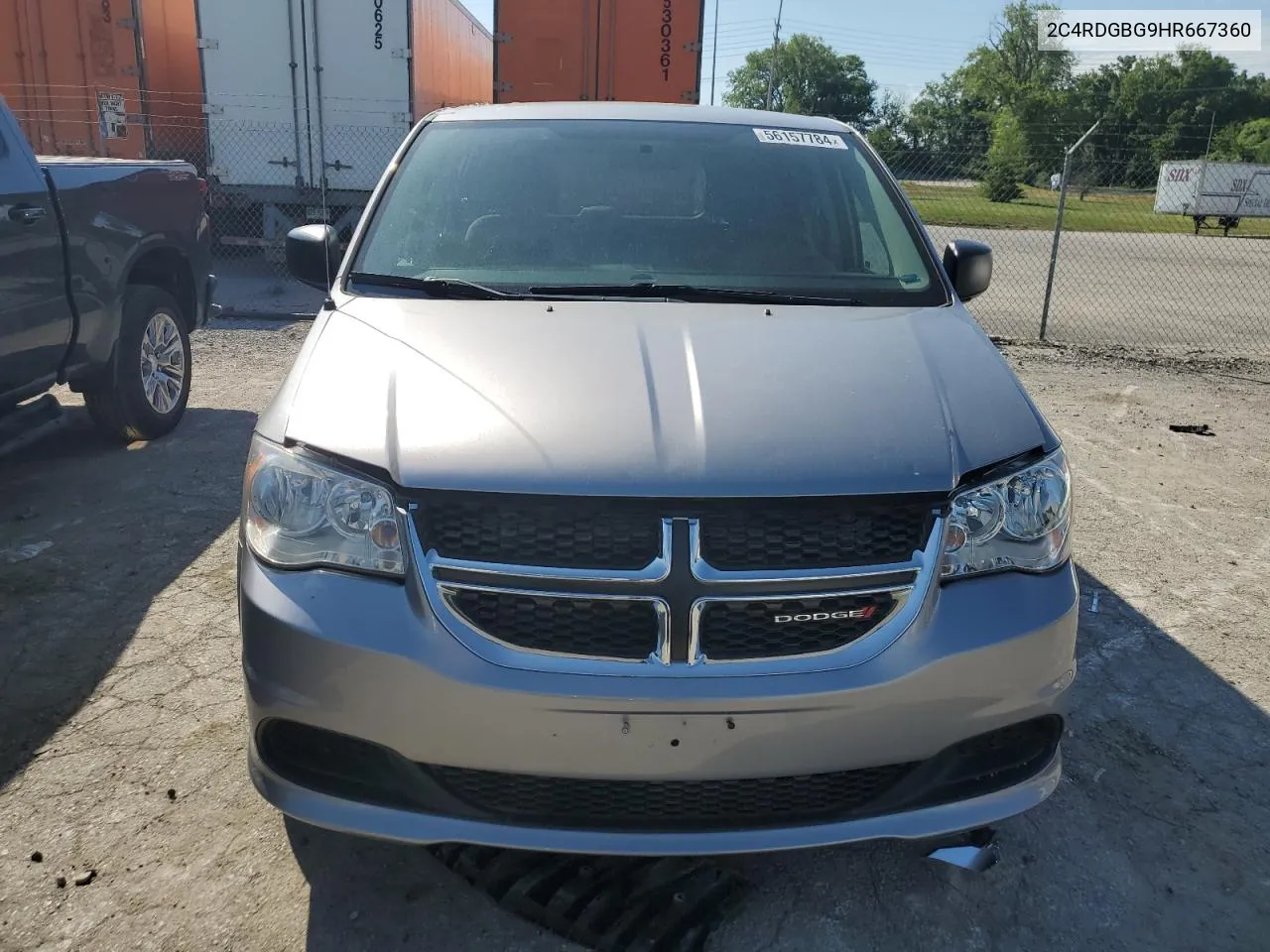 2017 Dodge Grand Caravan Se VIN: 2C4RDGBG9HR667360 Lot: 56157784