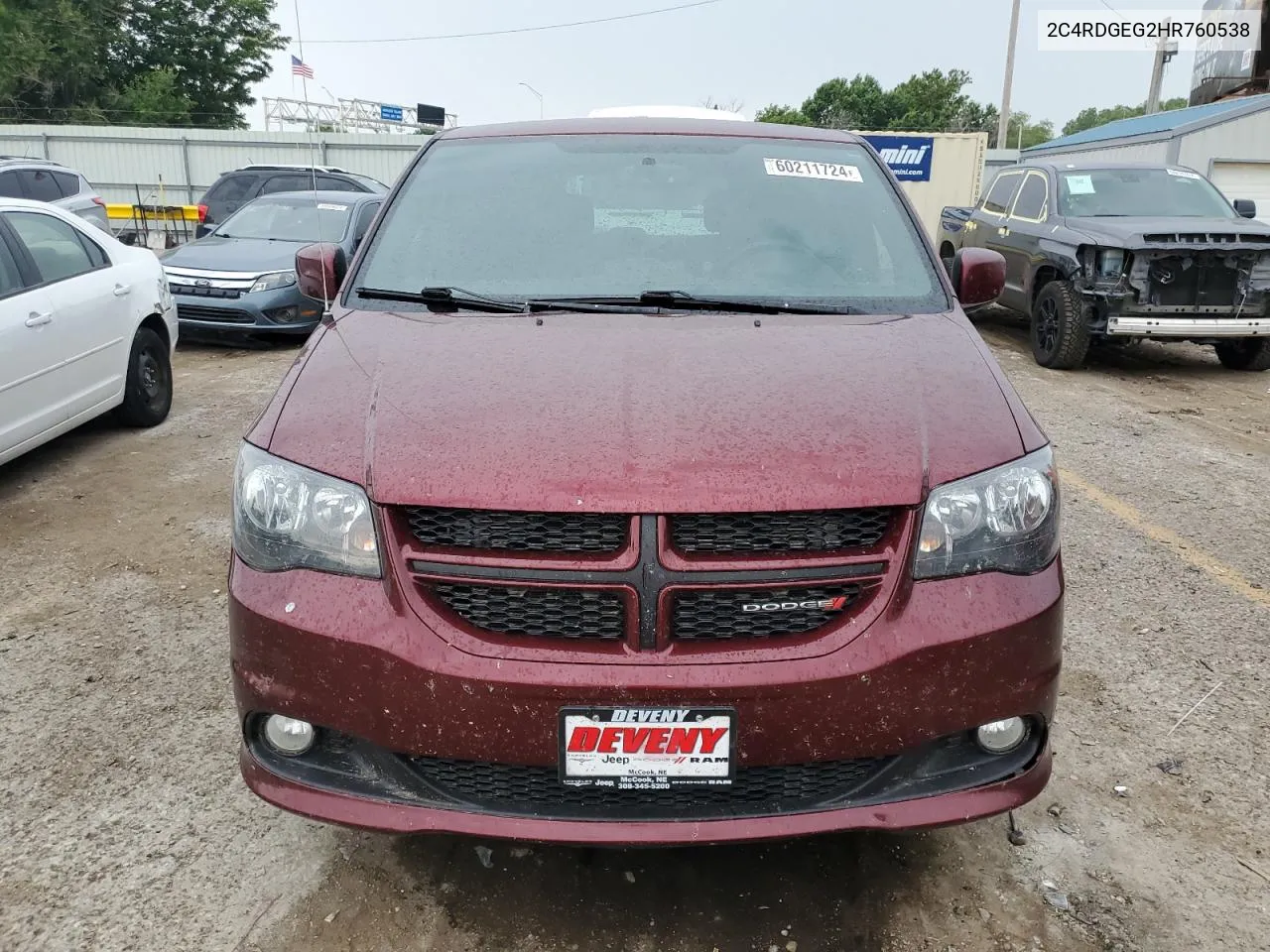 2C4RDGEG2HR760538 2017 Dodge Grand Caravan Gt