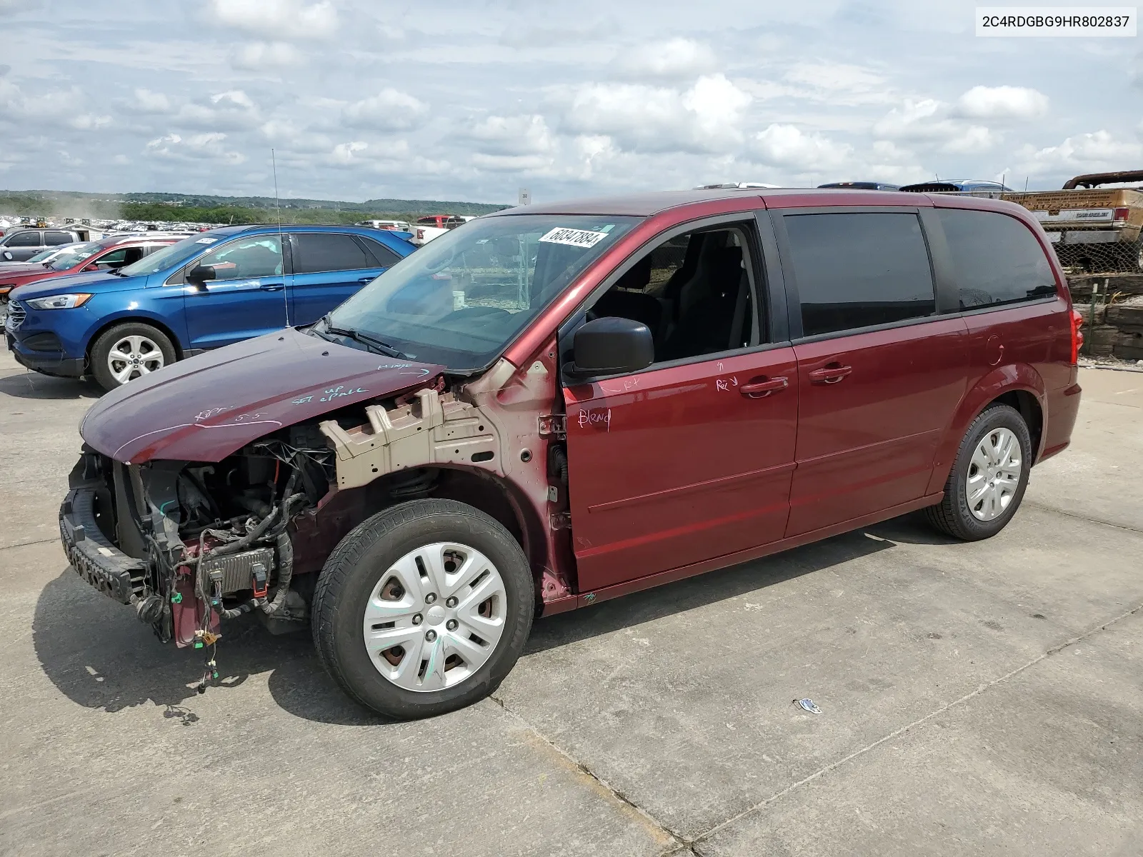 2C4RDGBG9HR802837 2017 Dodge Grand Caravan Se